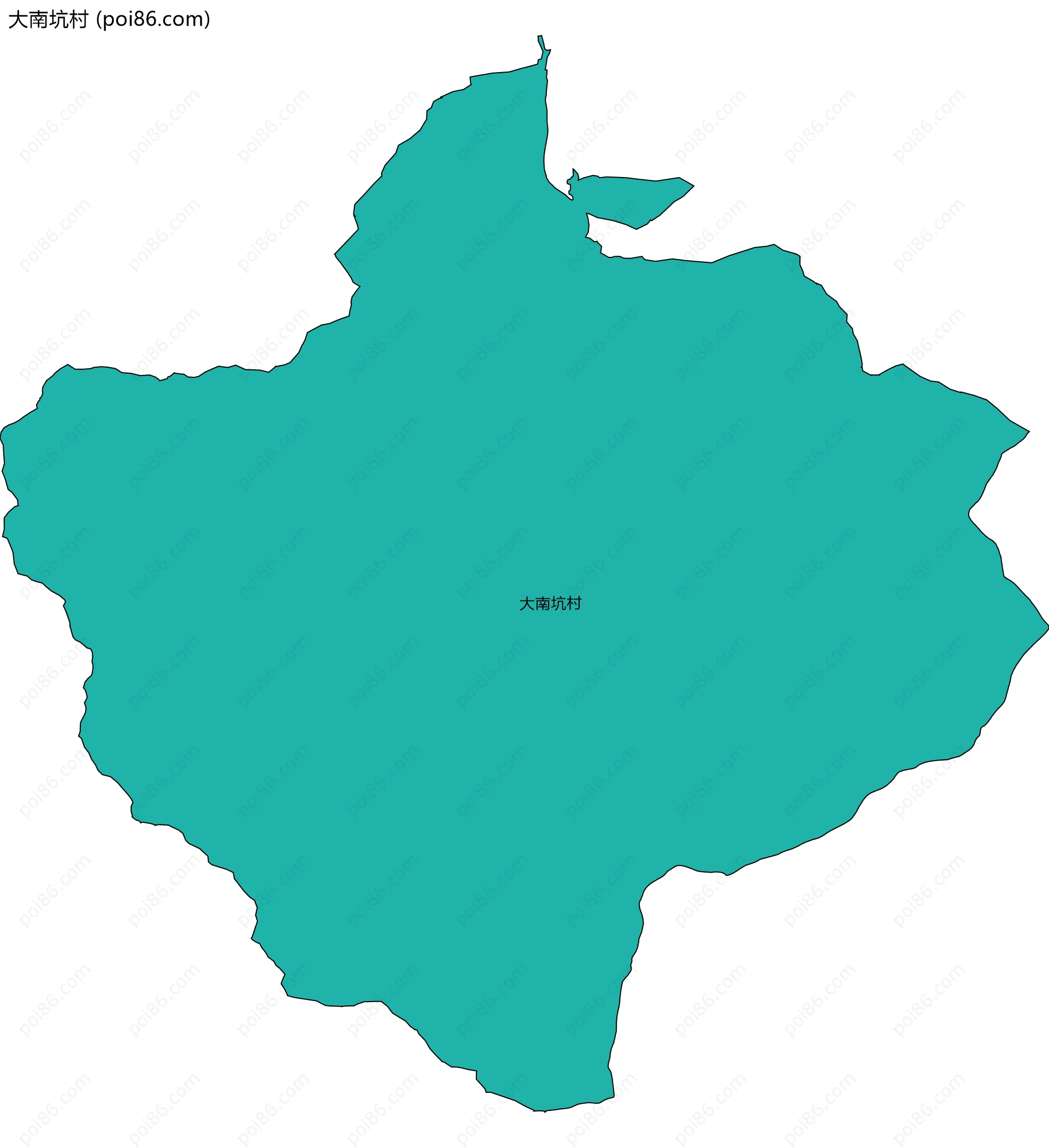 大南坑村边界地图
