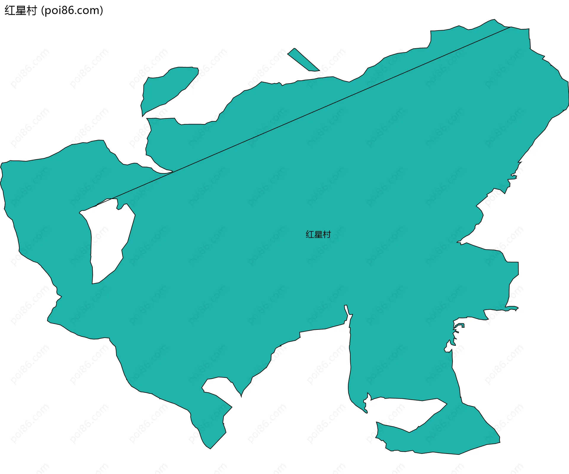 红星村边界地图