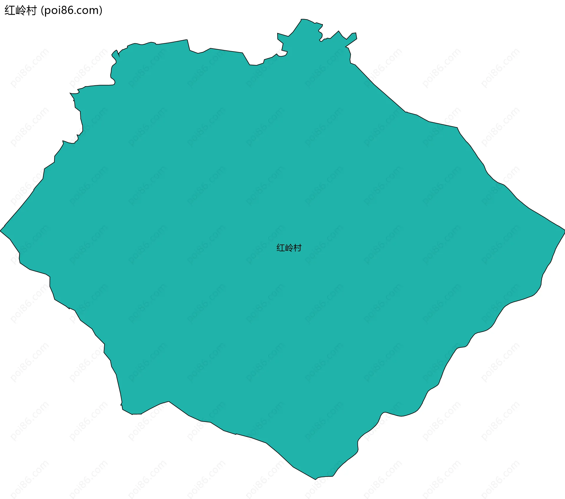 红岭村边界地图
