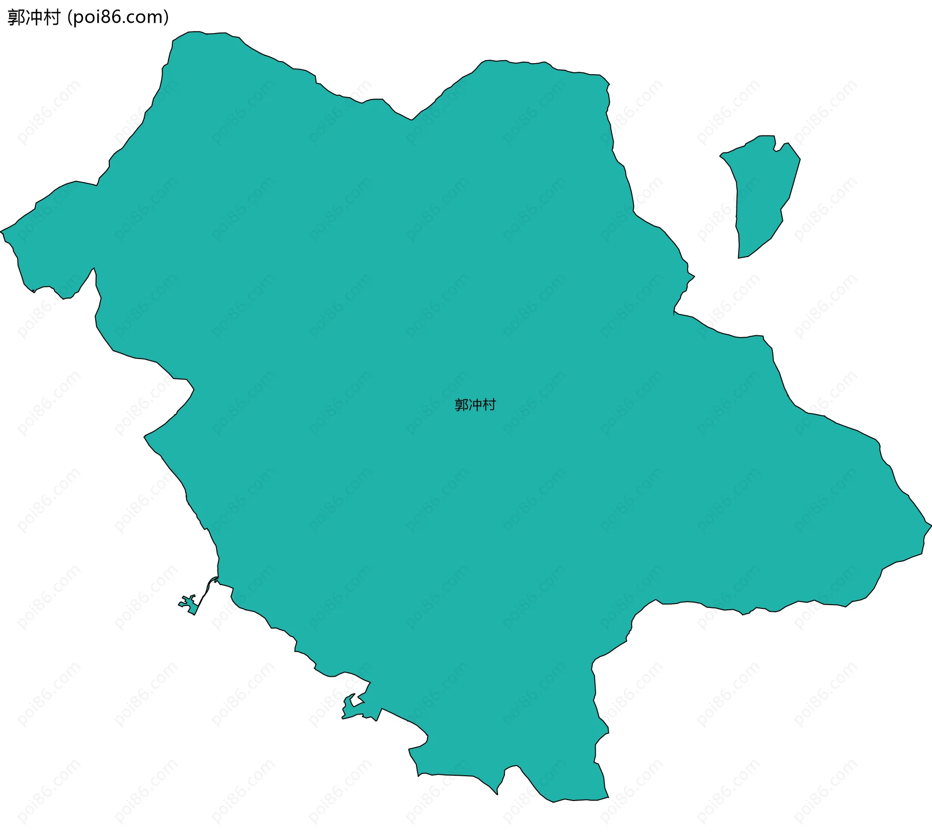 郭冲村边界地图