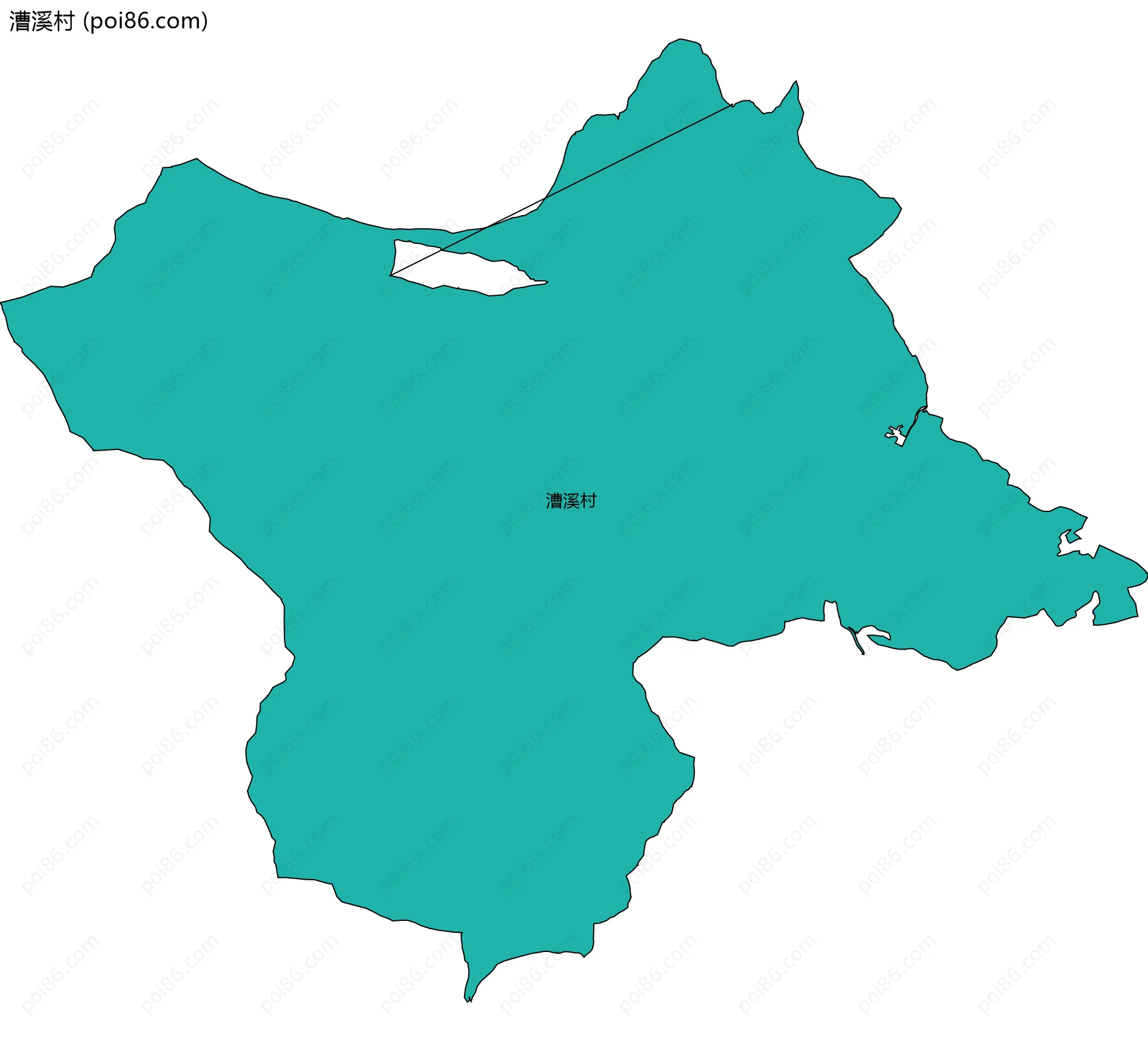 漕溪村边界地图