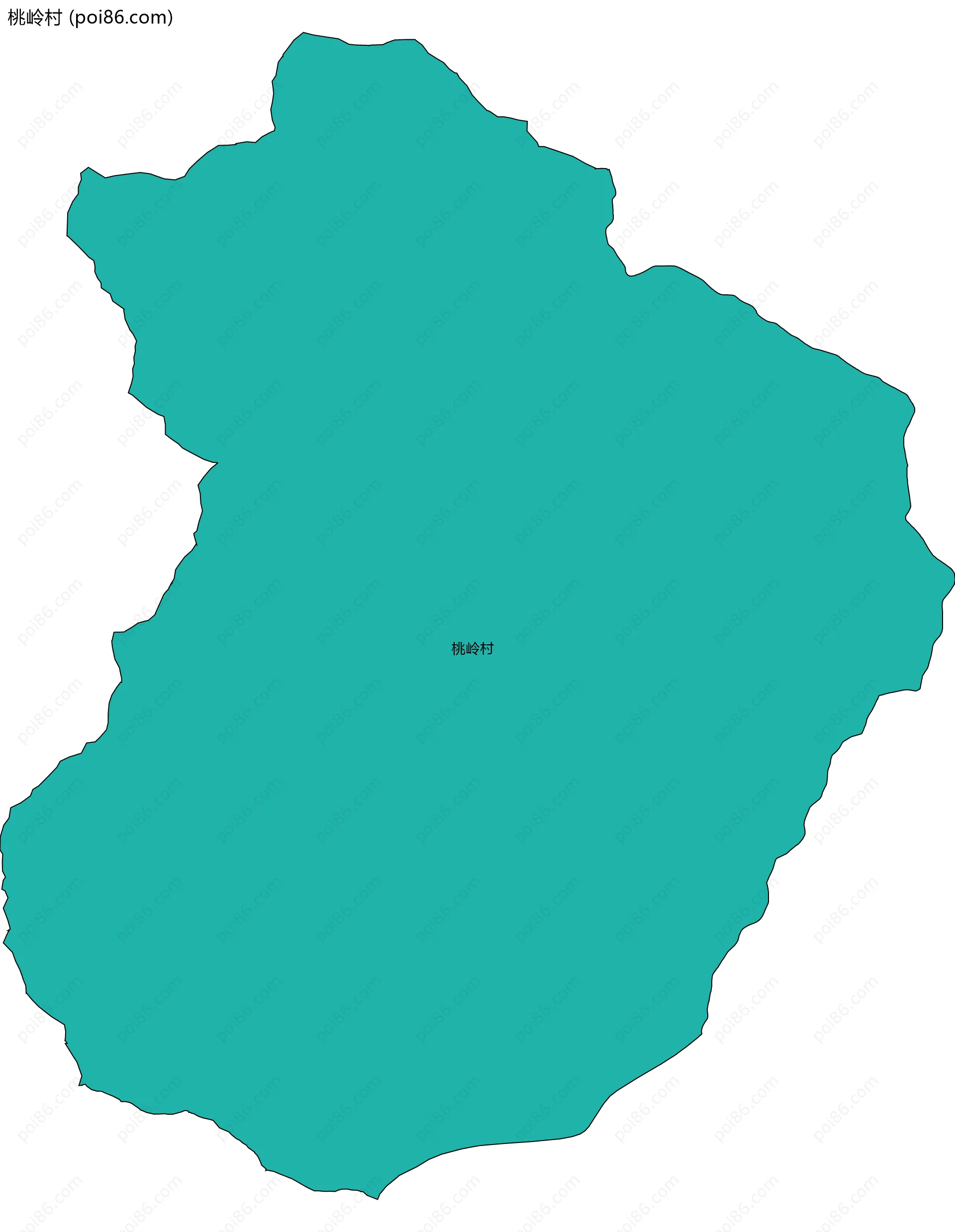 桃岭村边界地图