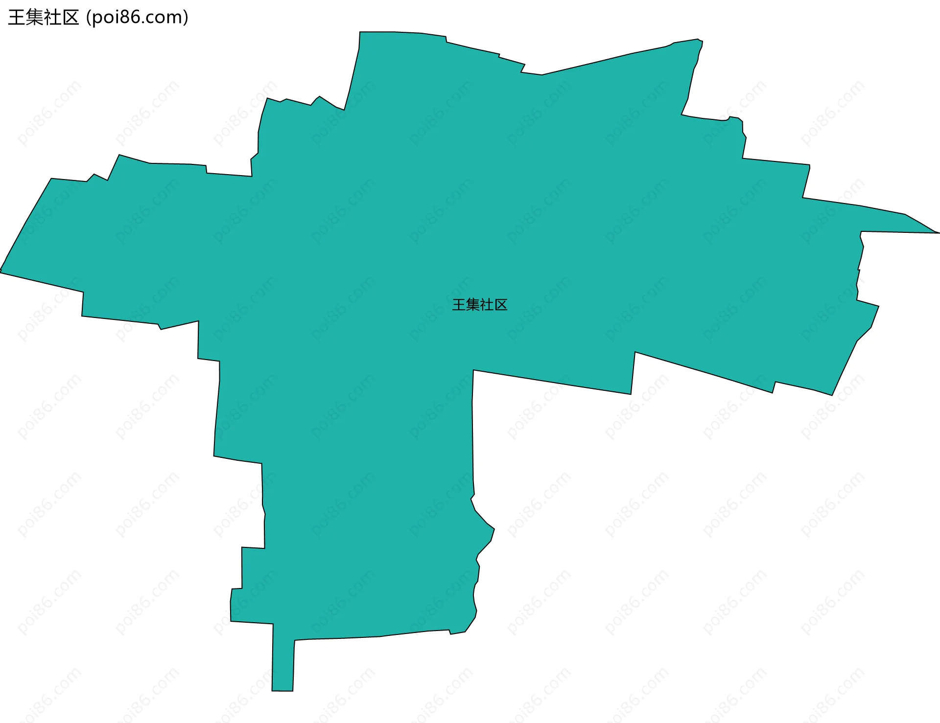 王集社区边界地图