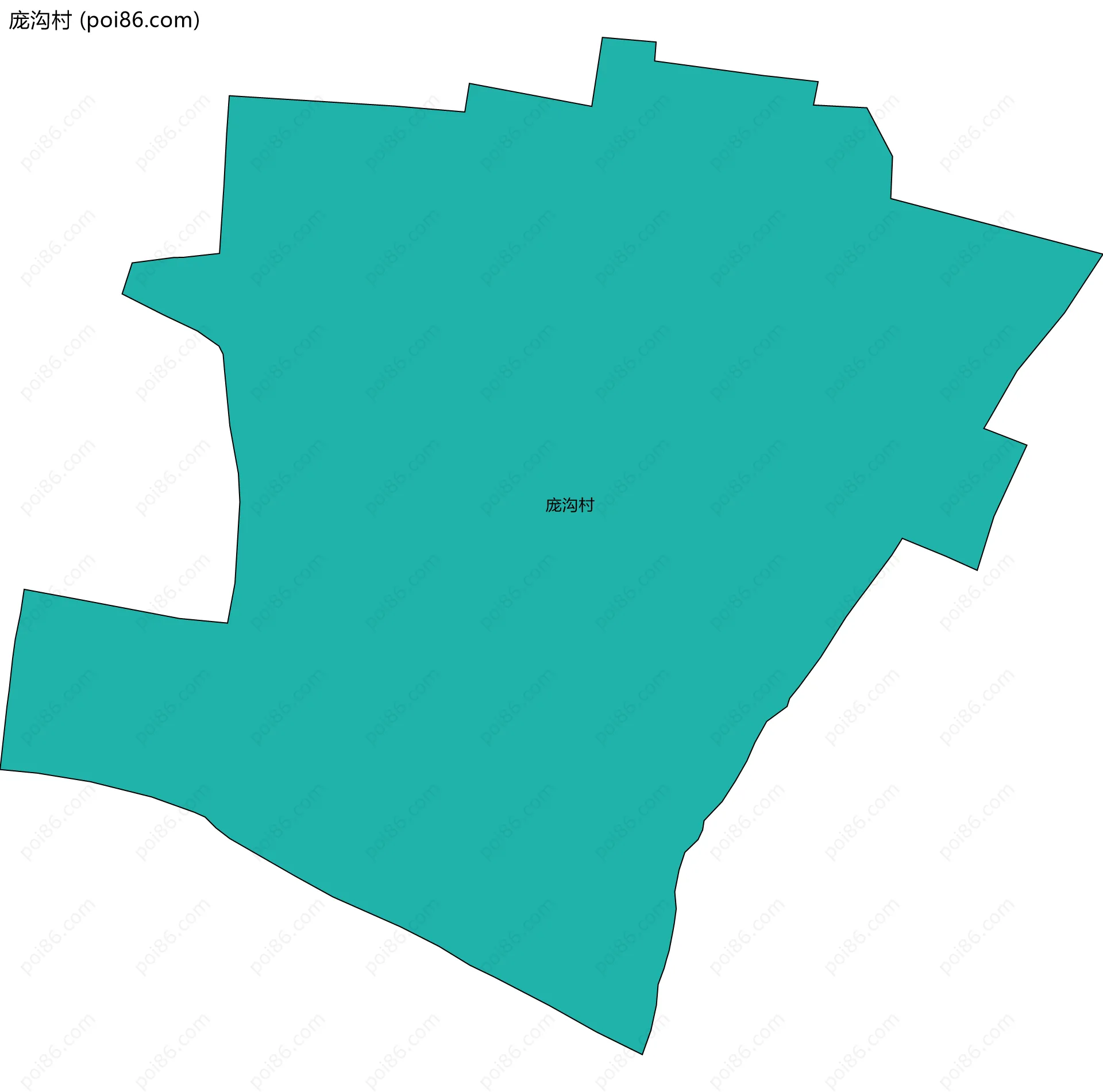 庞沟村边界地图