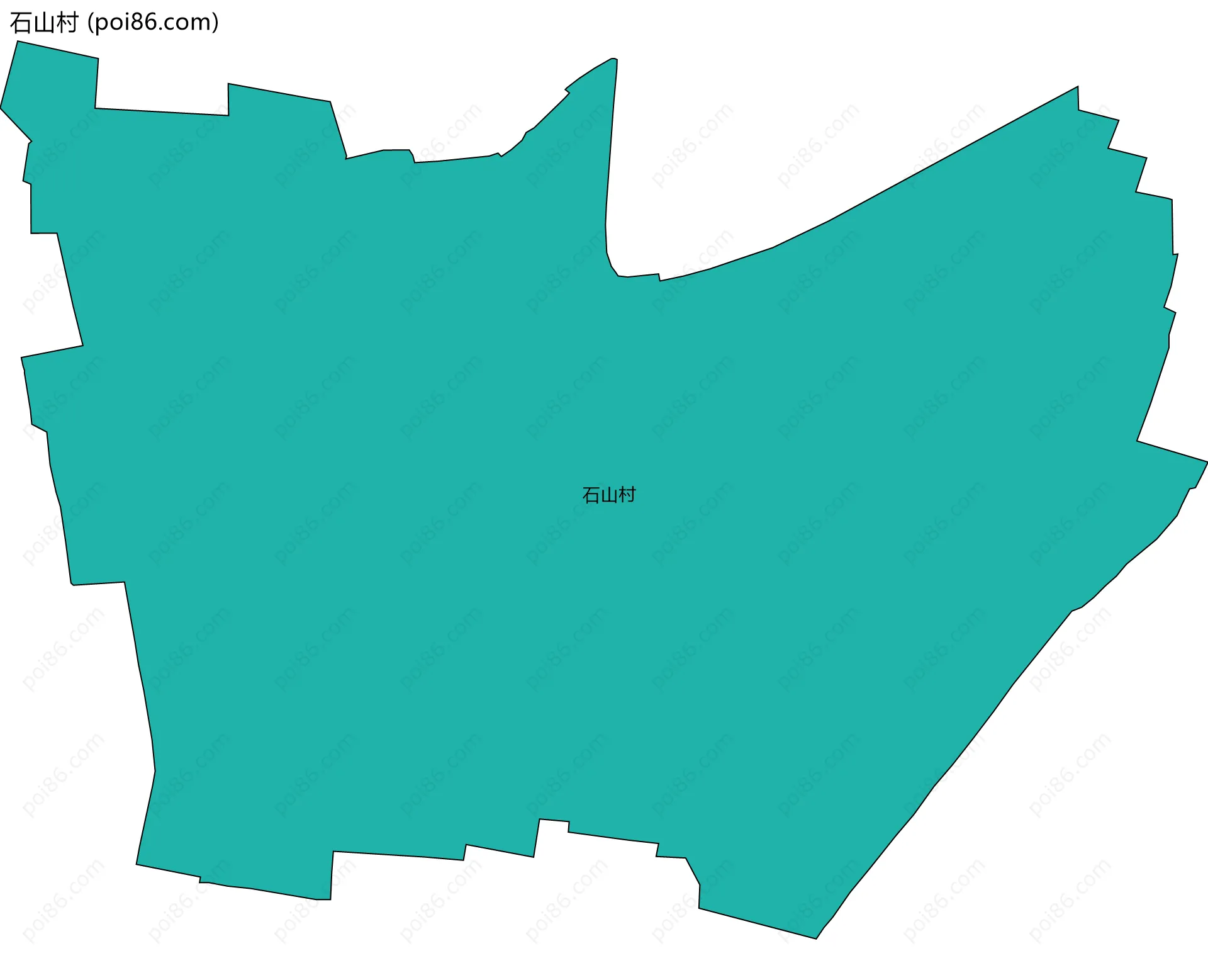 石山村边界地图