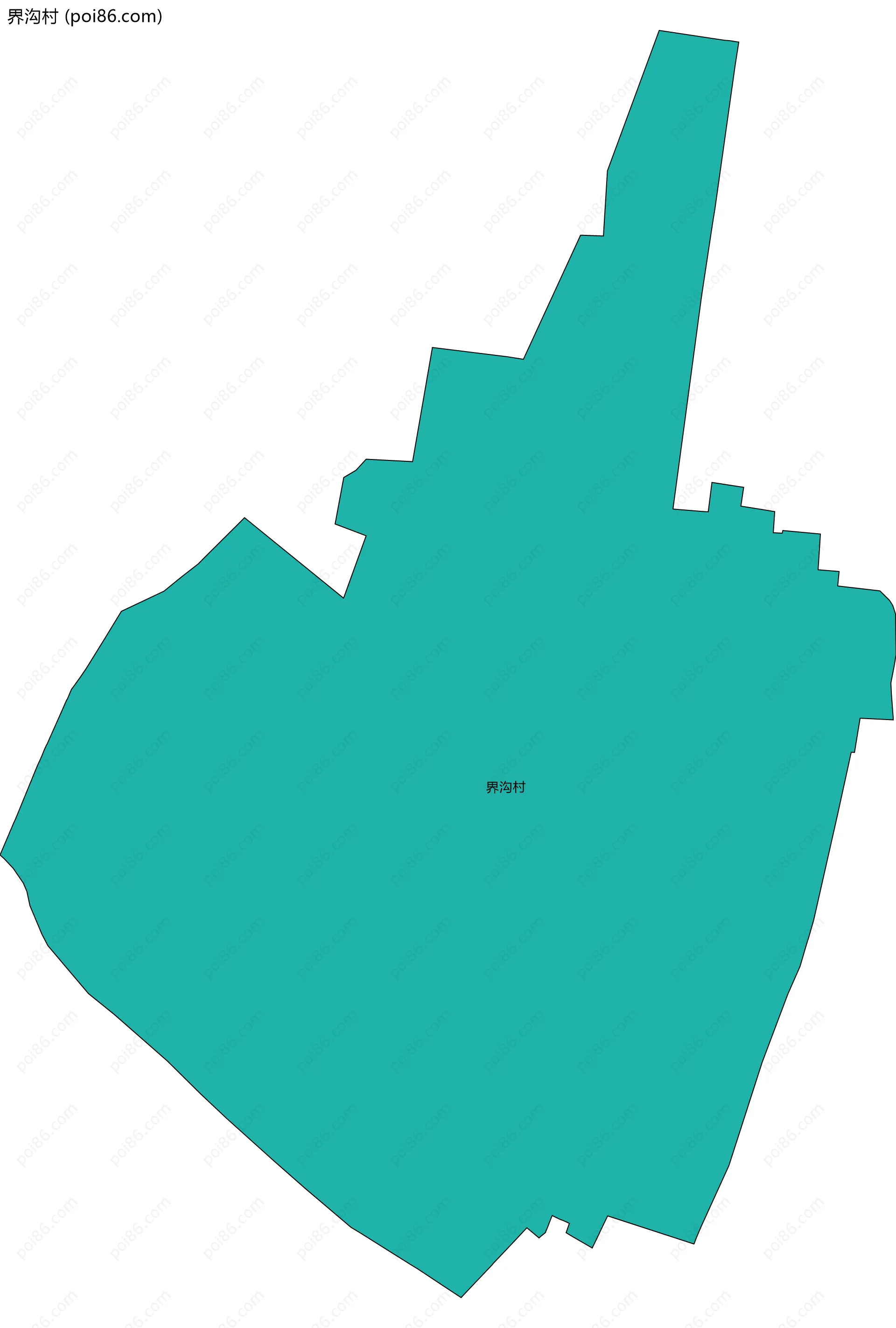 界沟村边界地图