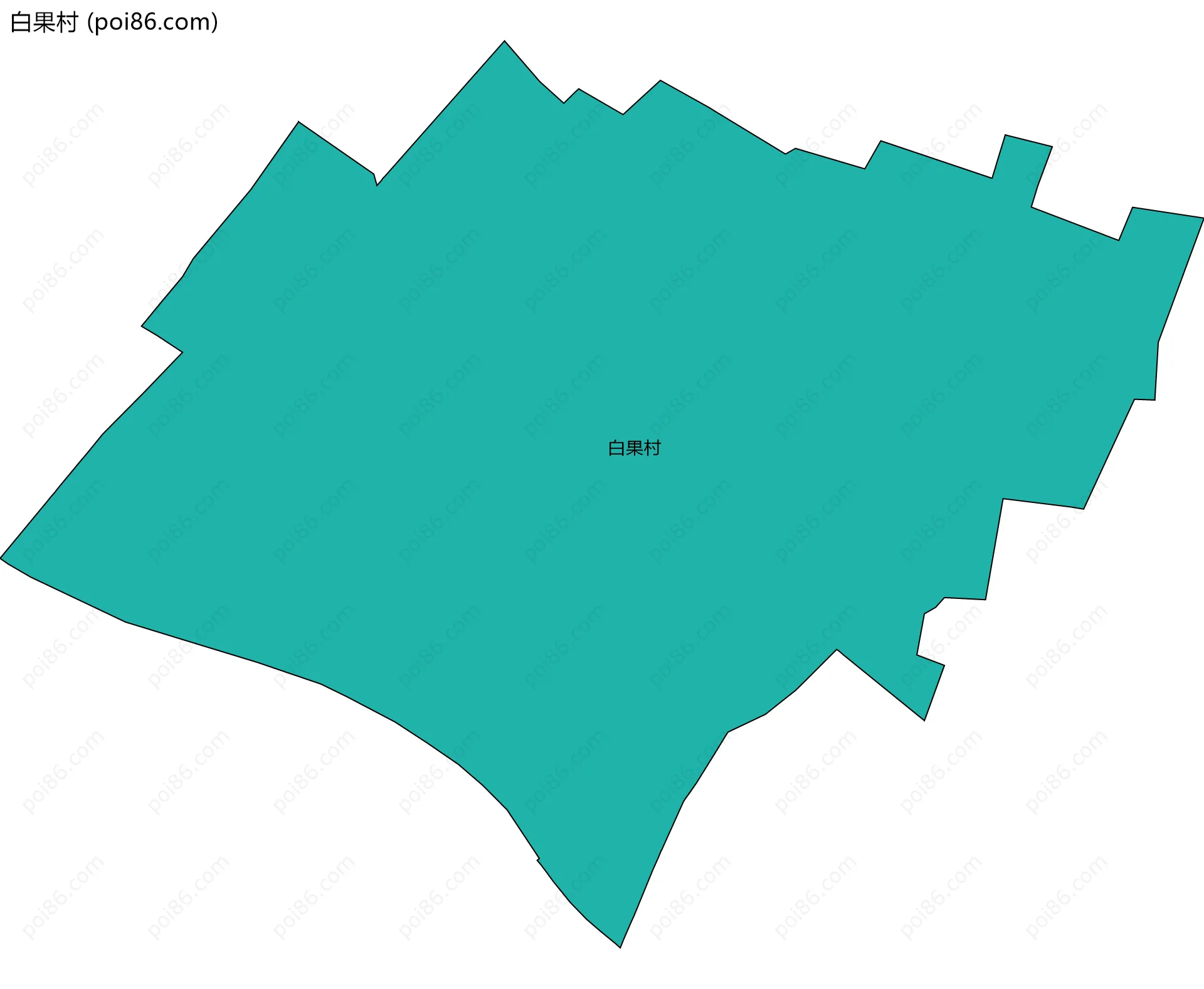 白果村边界地图