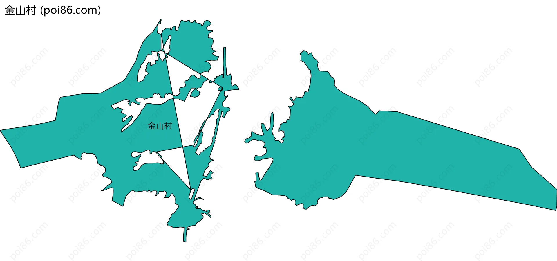 金山村边界地图