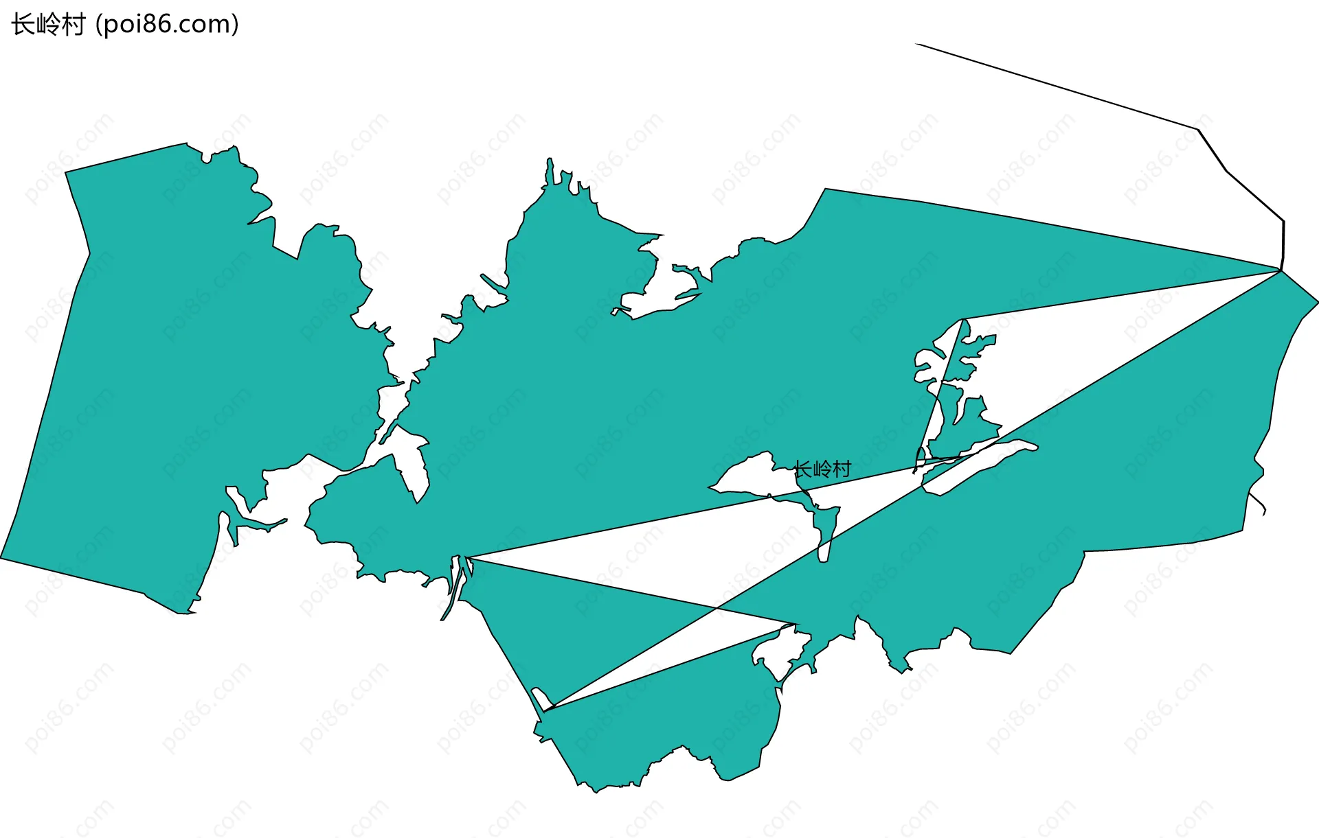 长岭村边界地图