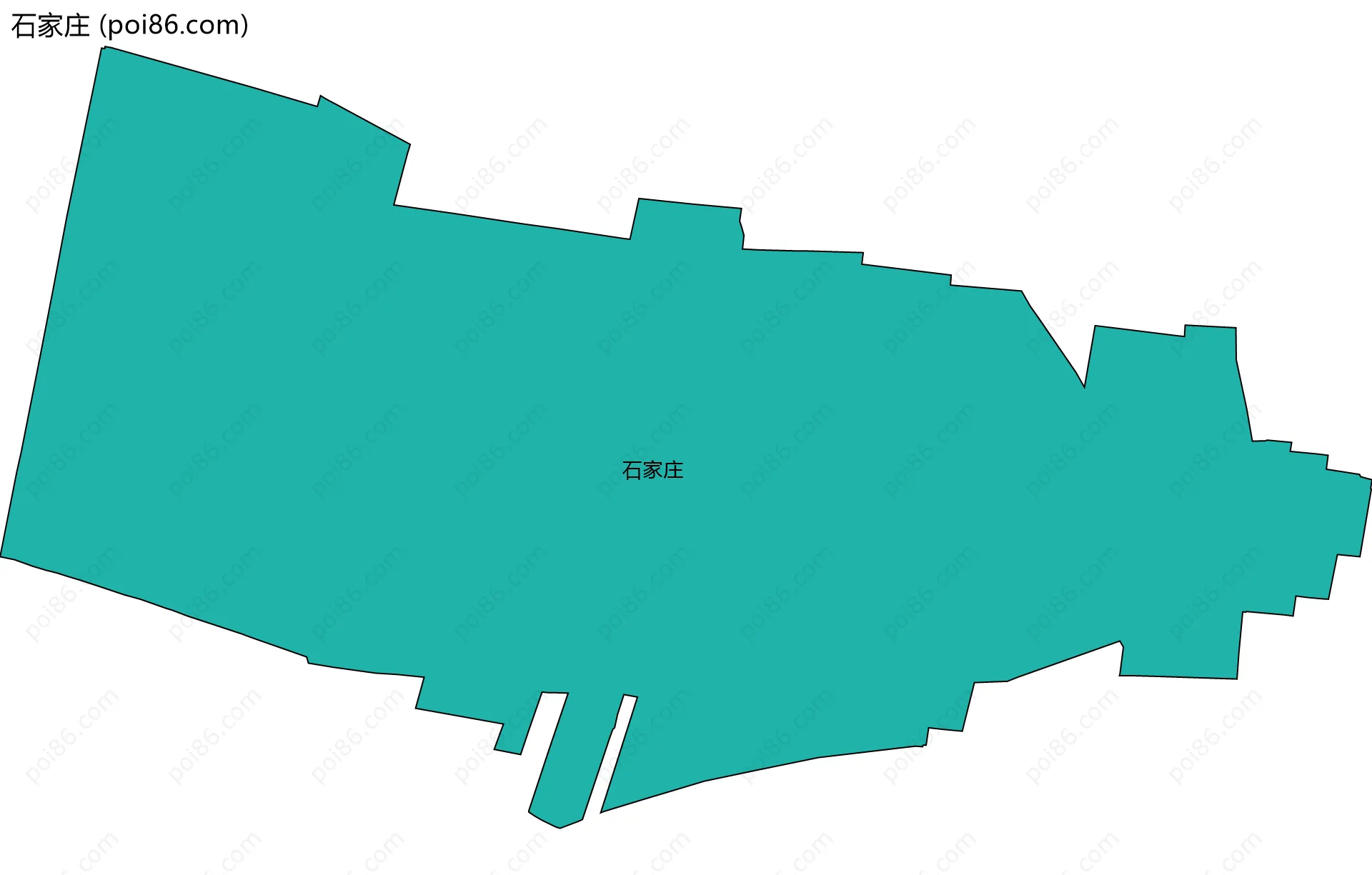石家庄边界地图