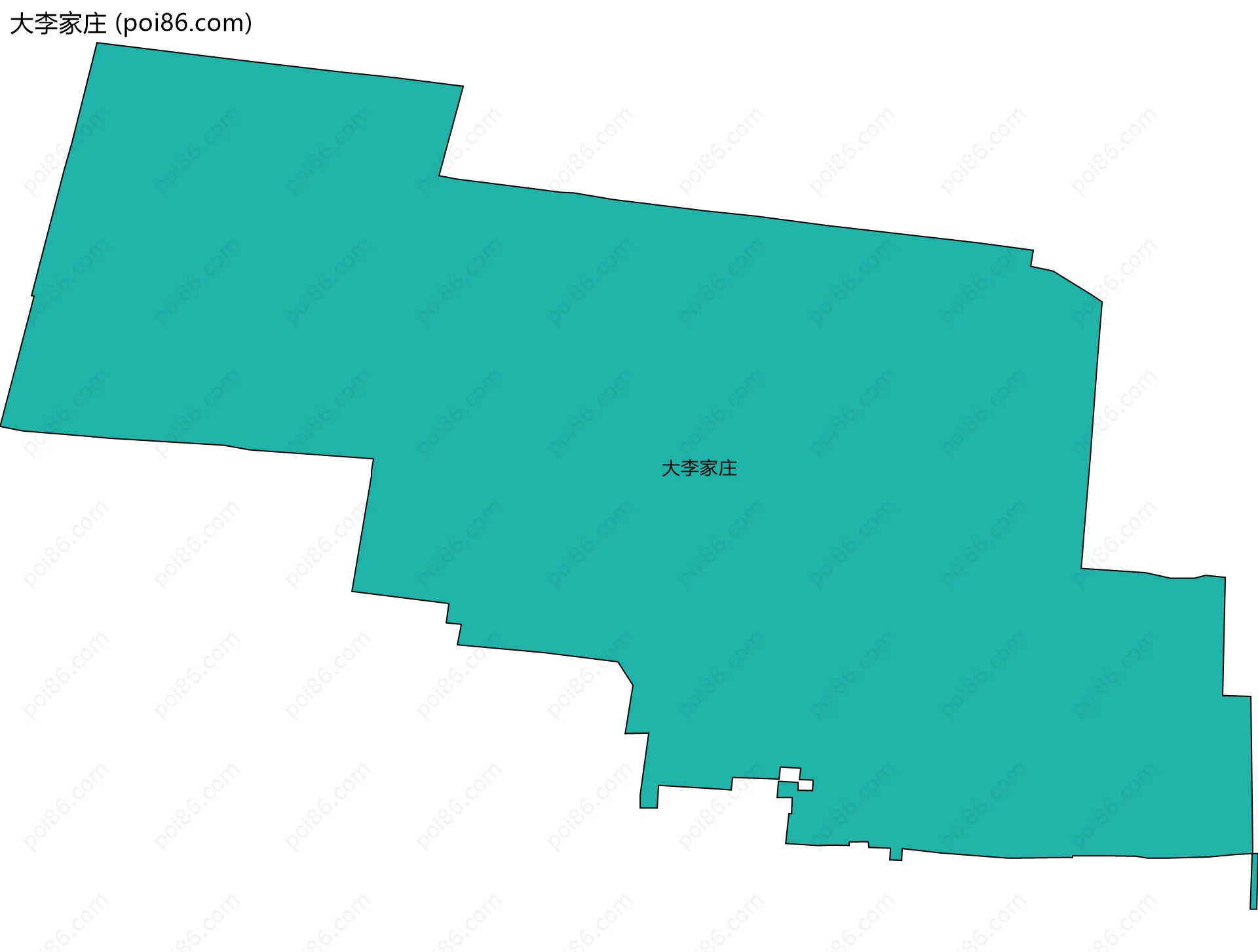 大李家庄边界地图