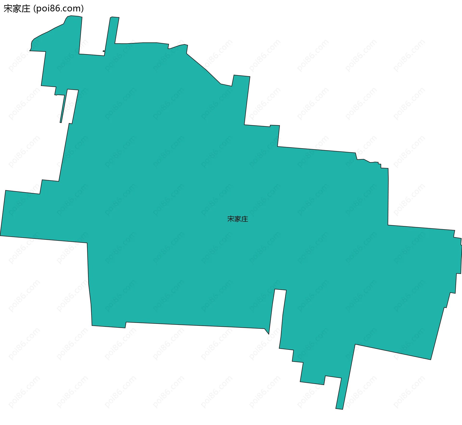 宋家庄边界地图