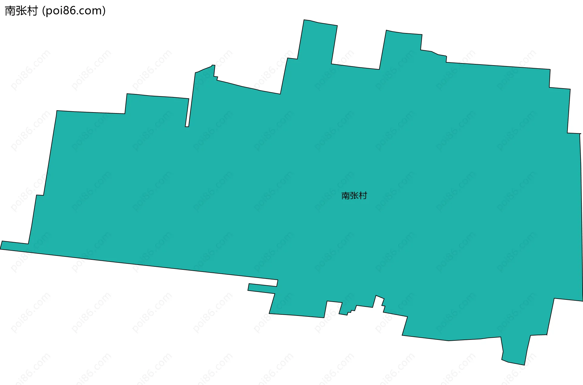 南张村边界地图
