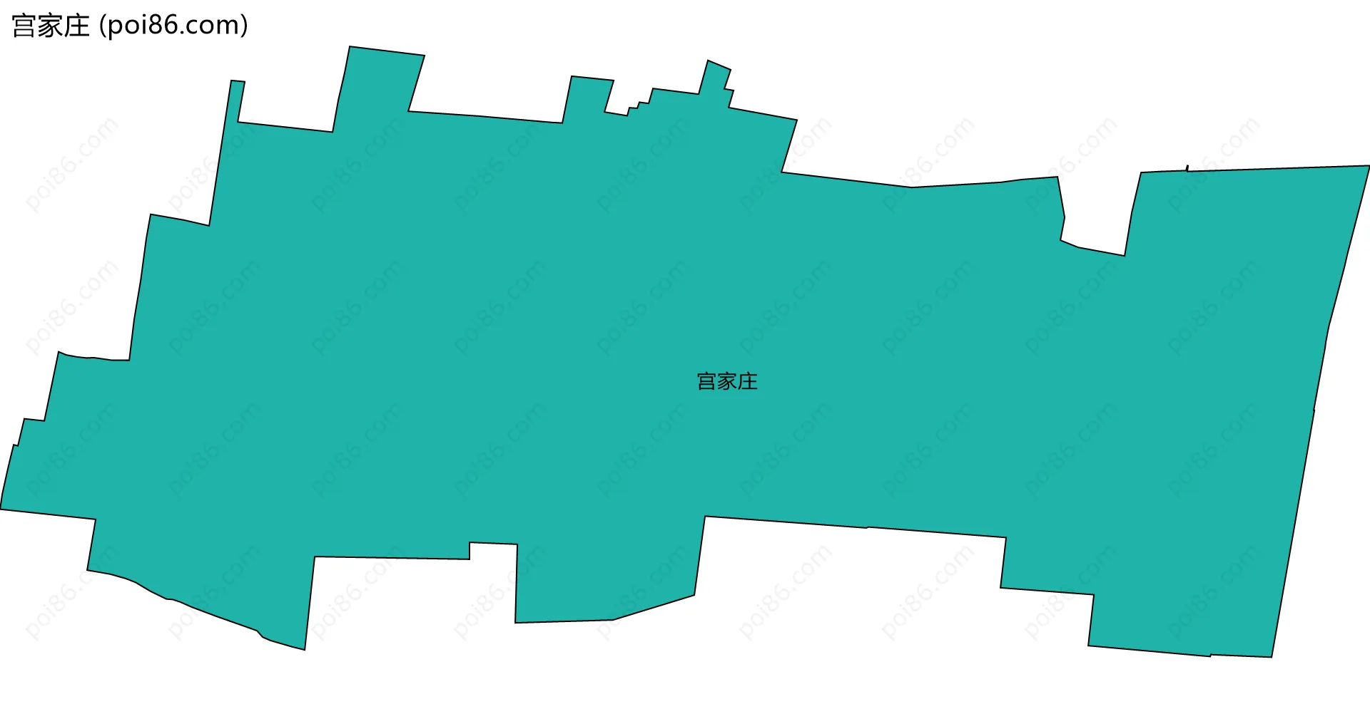 宫家庄边界地图