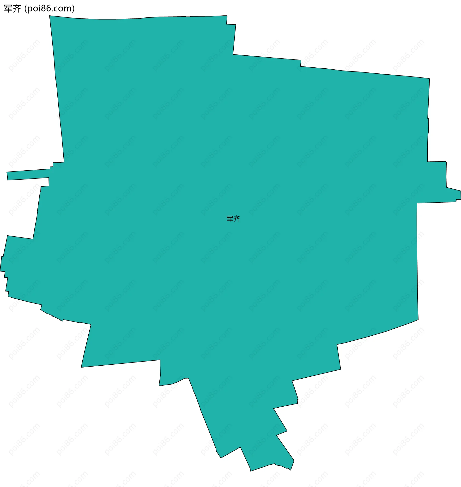 军齐边界地图