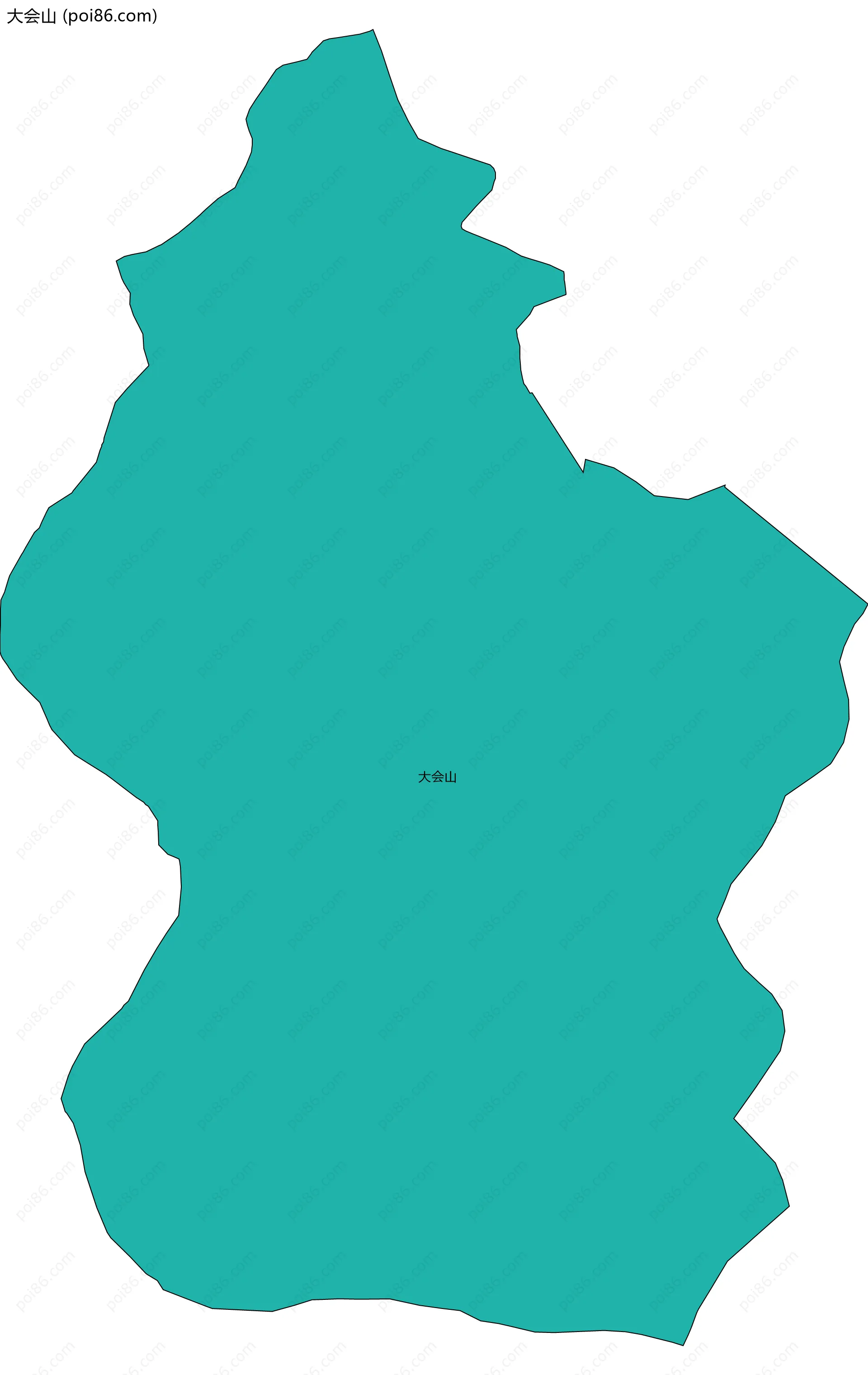 大会山边界地图