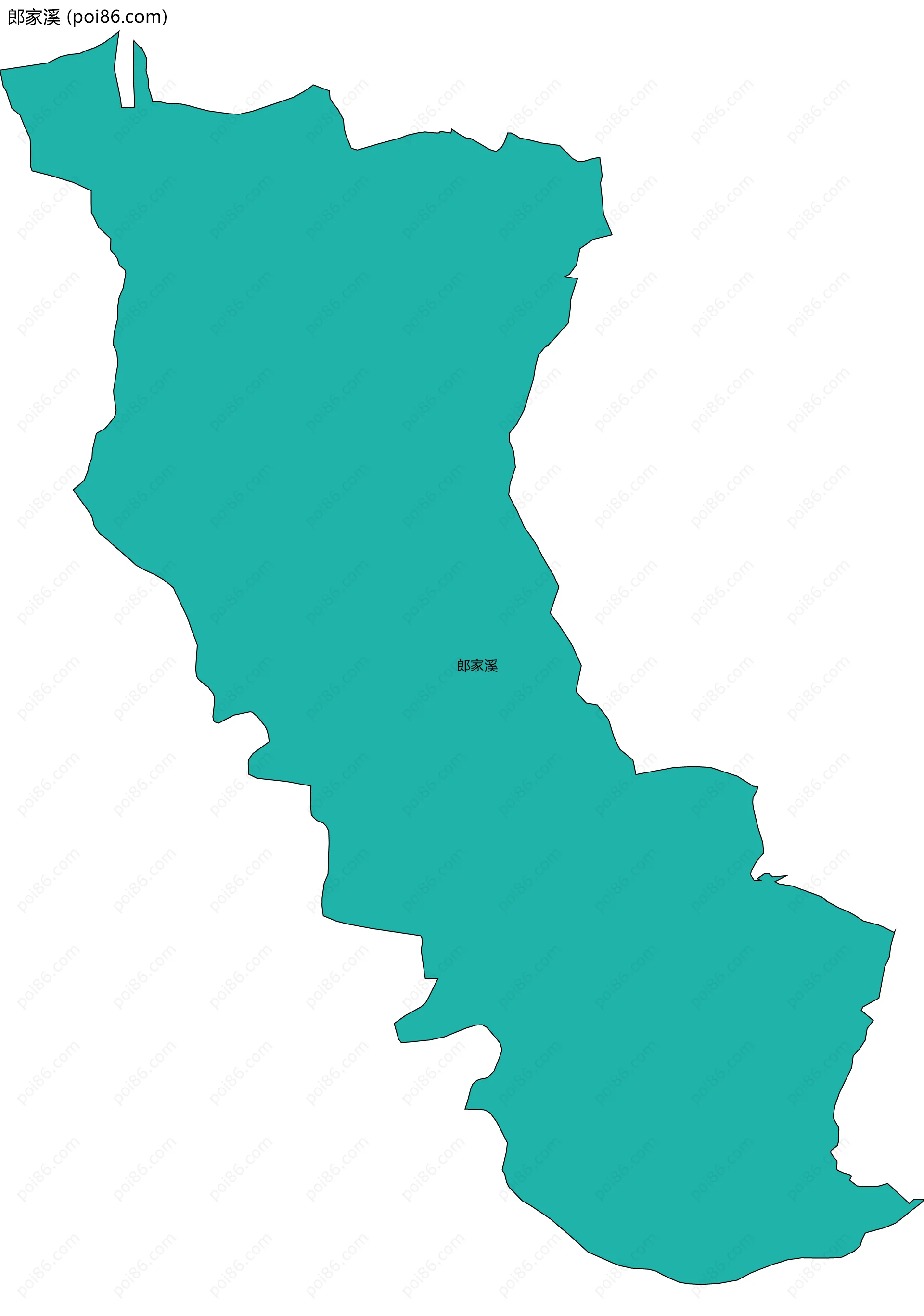 郎家溪边界地图