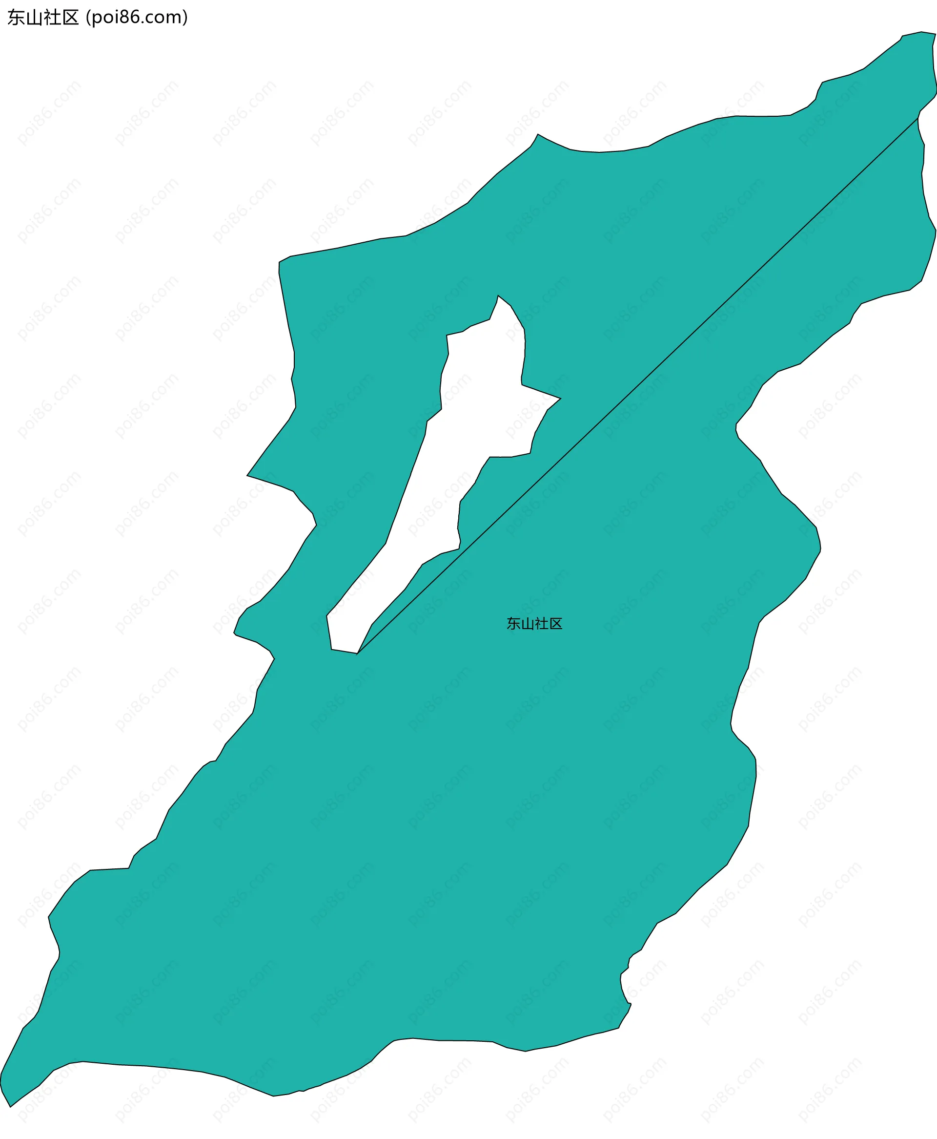 东山社区边界地图