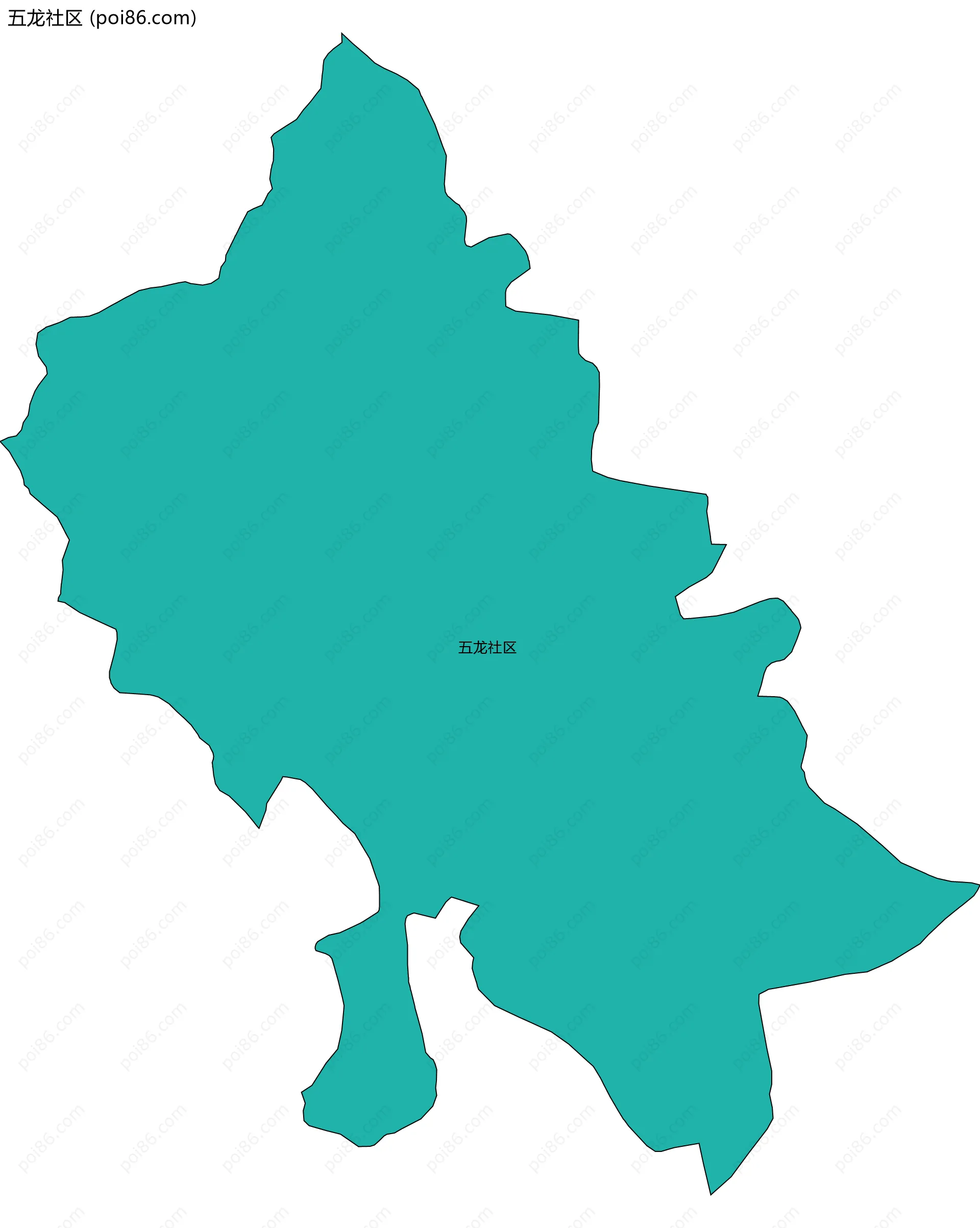 五龙社区边界地图