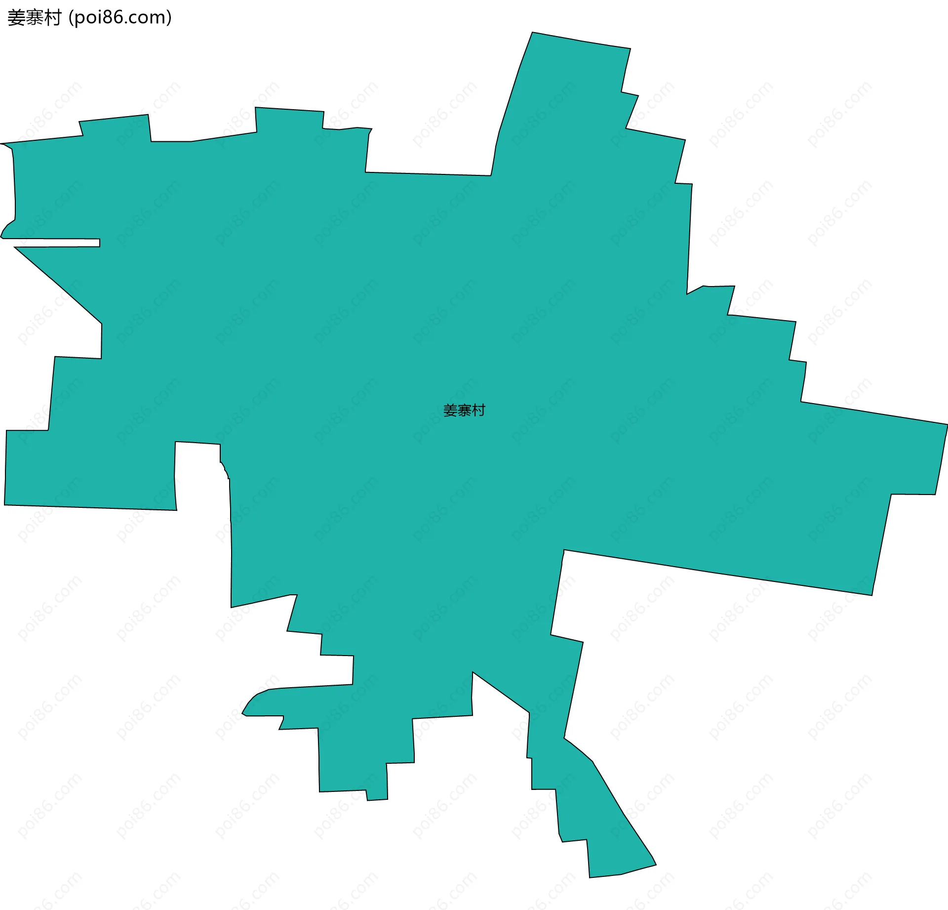 姜寨村边界地图