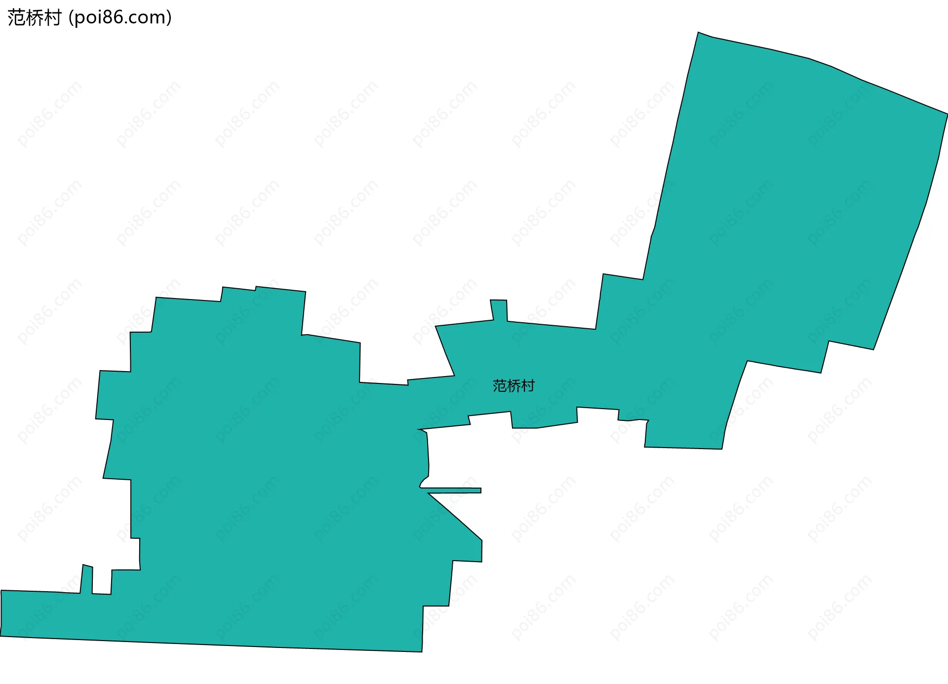 范桥村边界地图