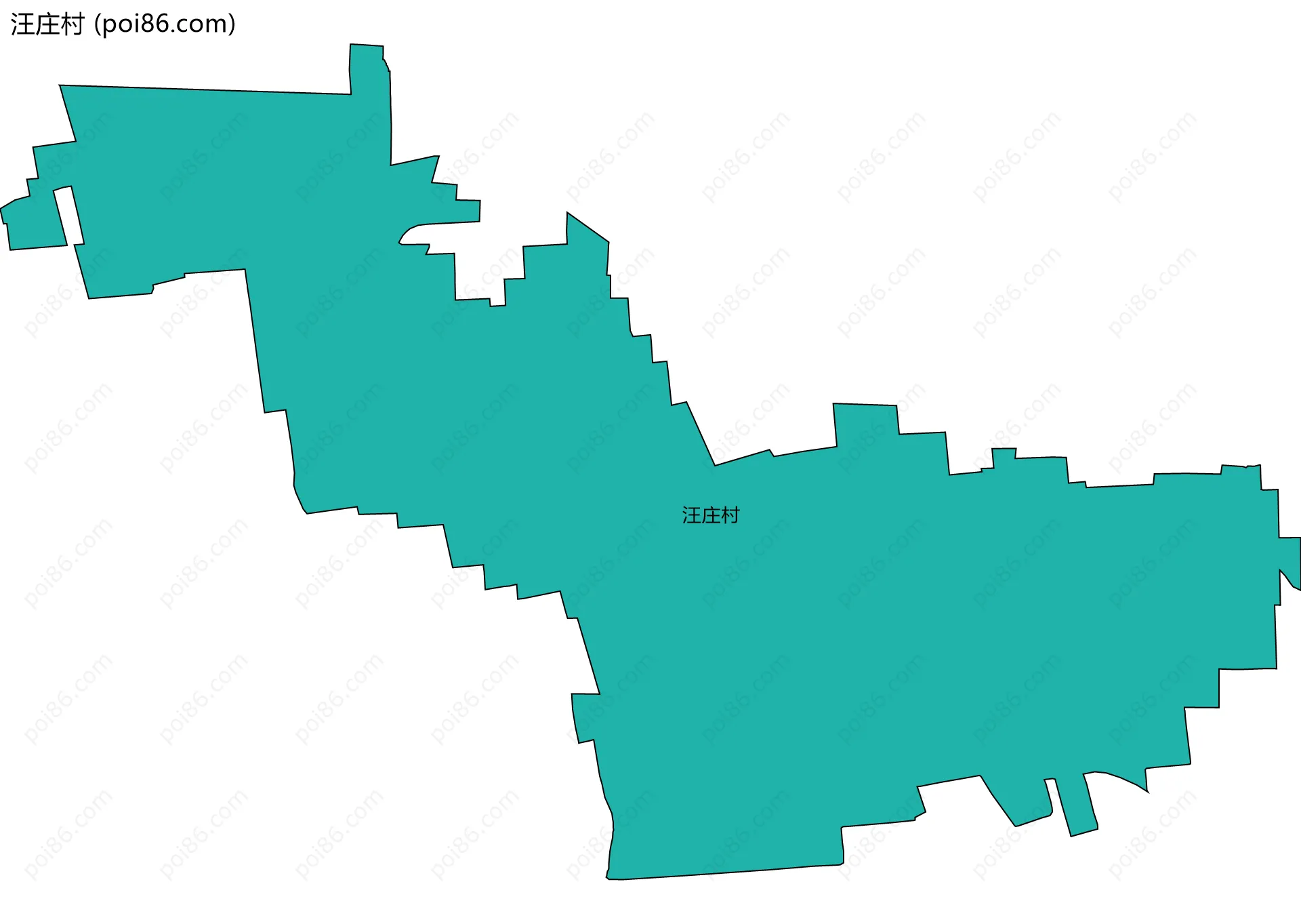 汪庄村边界地图