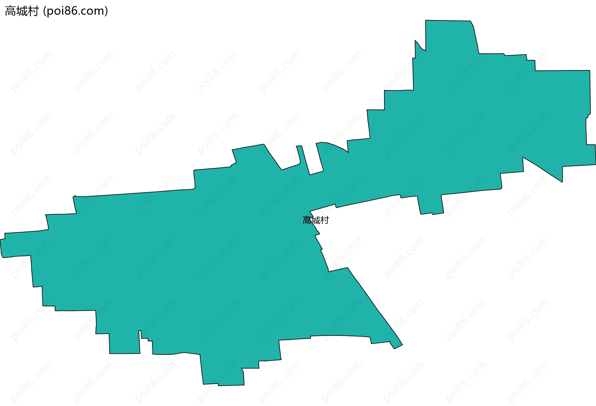 高城村边界地图
