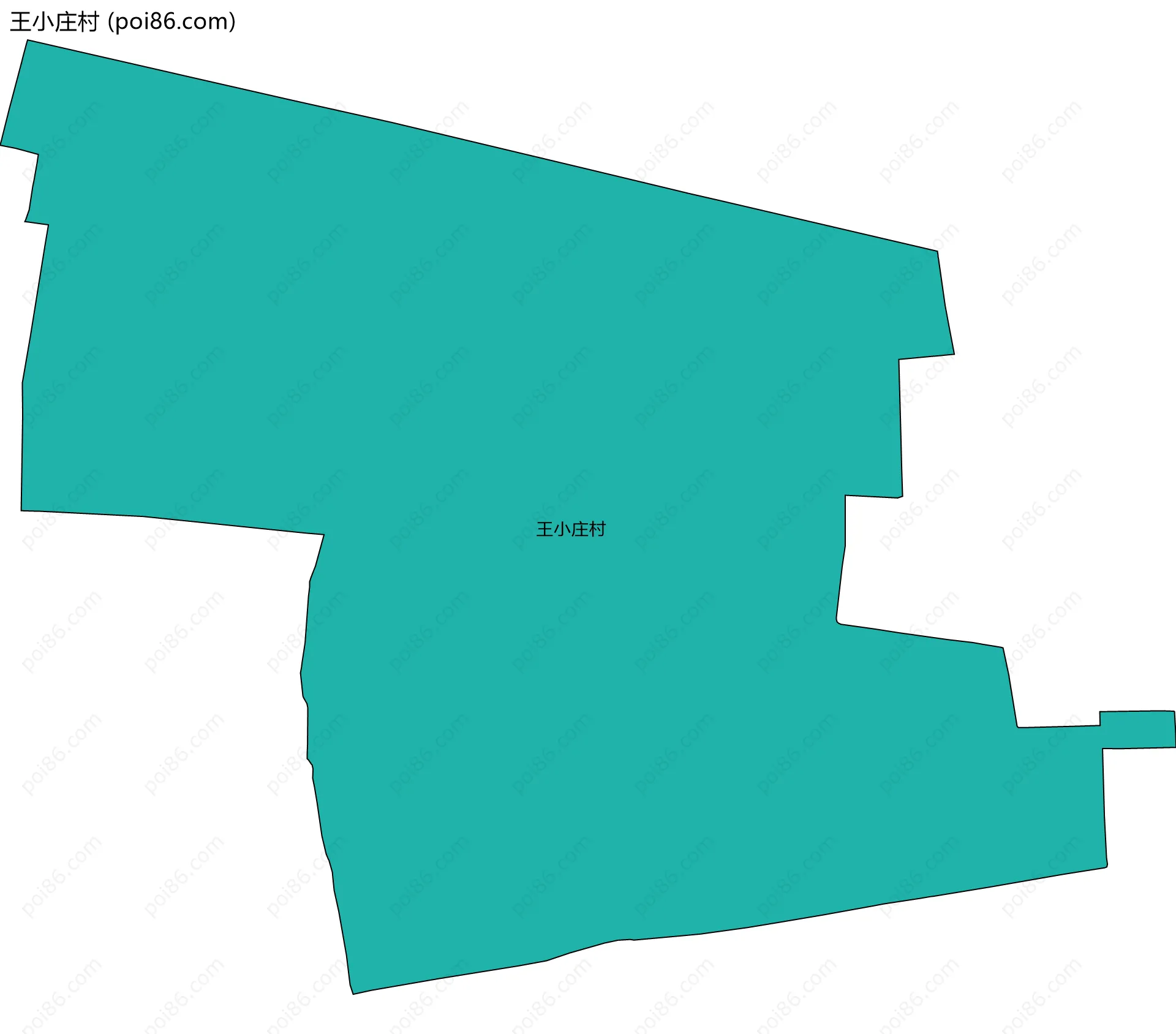 王小庄村边界地图