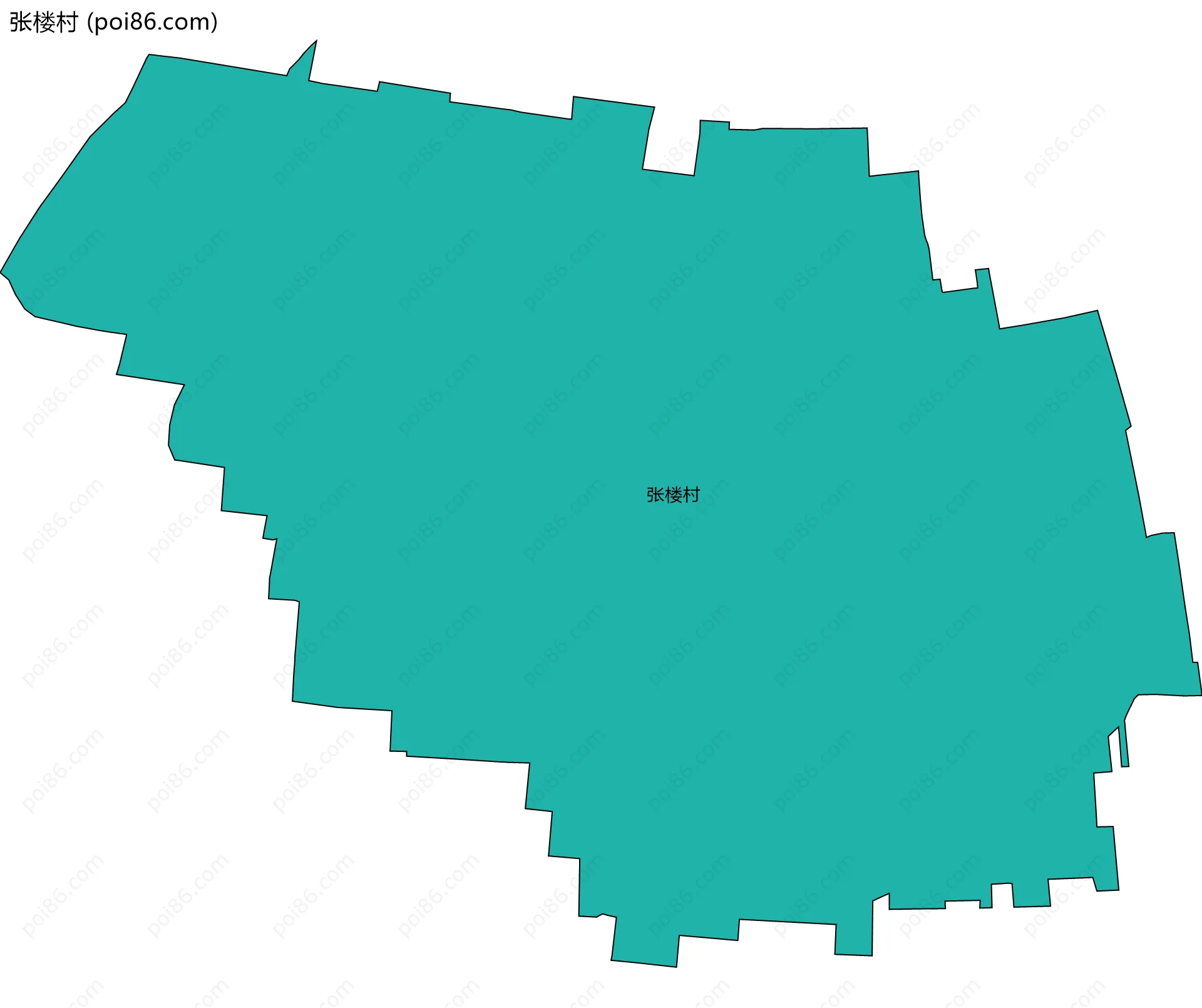 张楼村边界地图