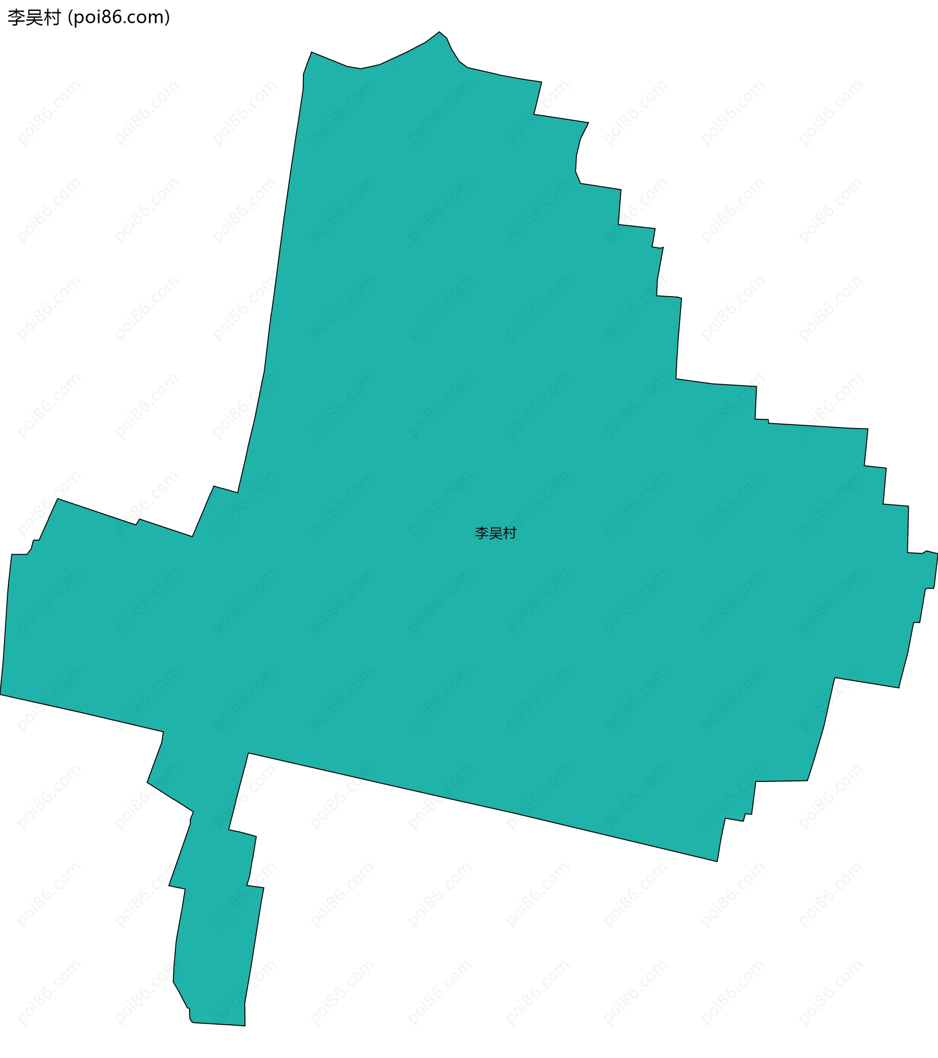 李吴村边界地图