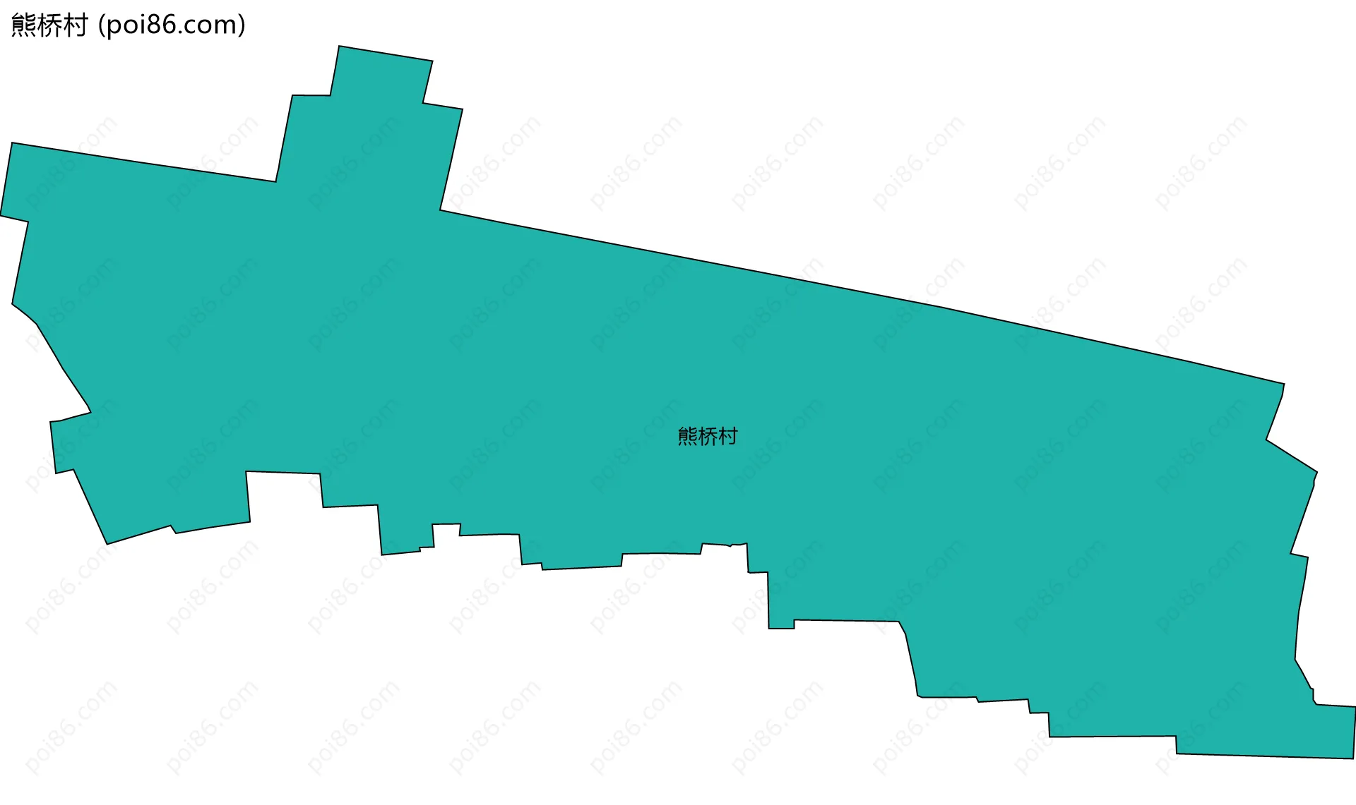 熊桥村边界地图