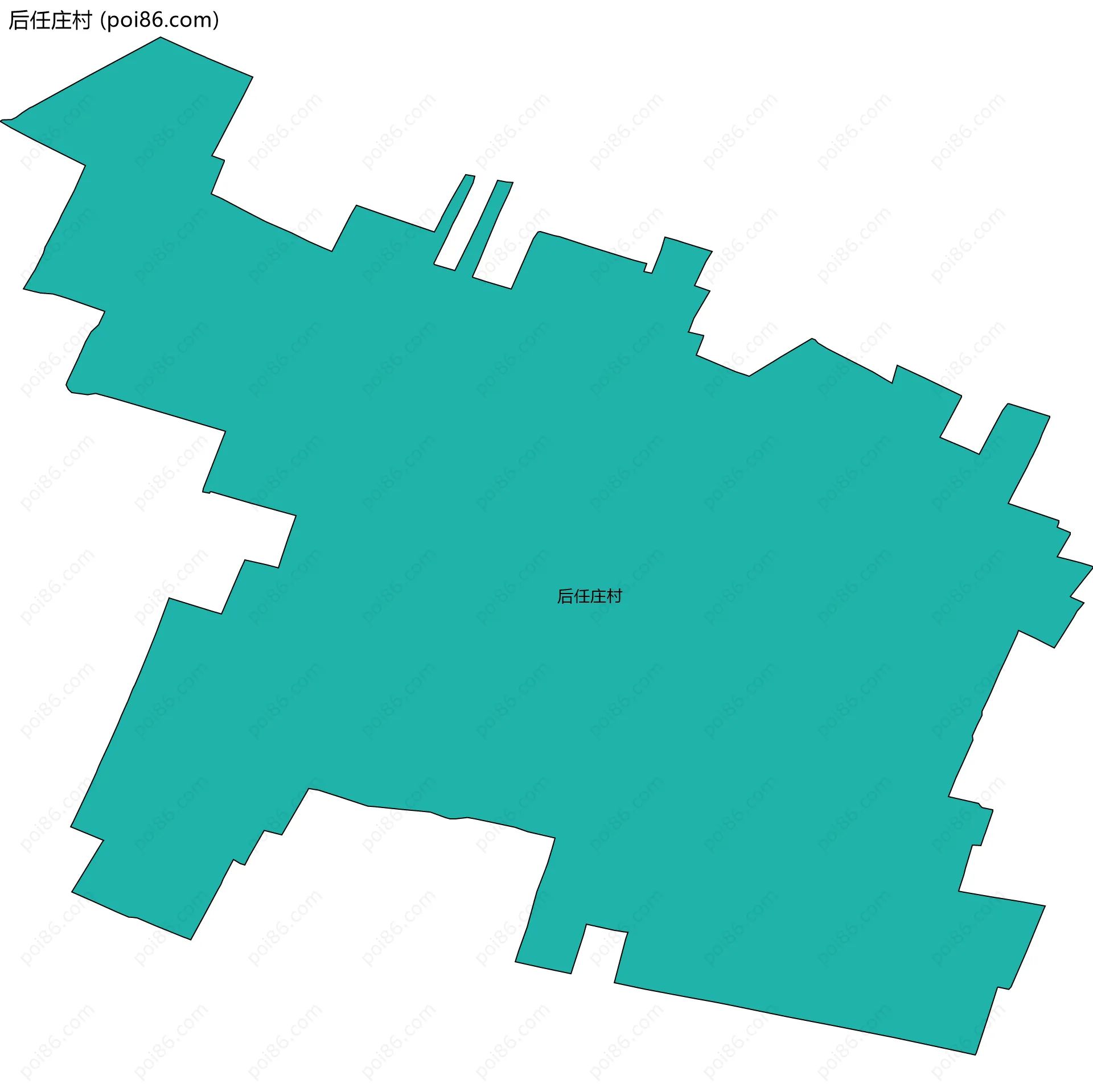 后任庄村边界地图