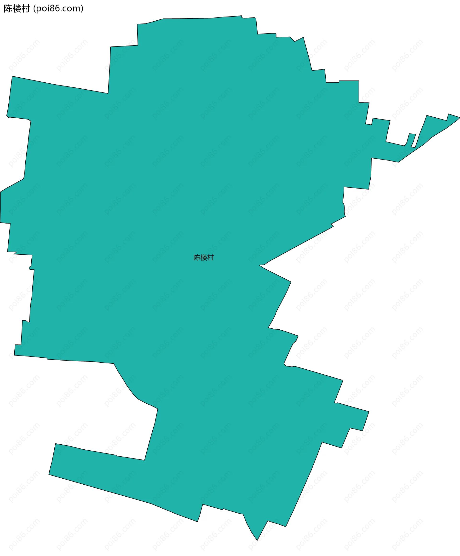 陈楼村边界地图