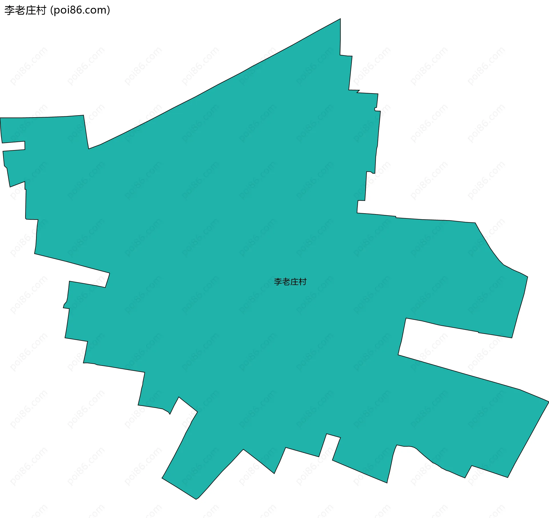 李老庄村边界地图