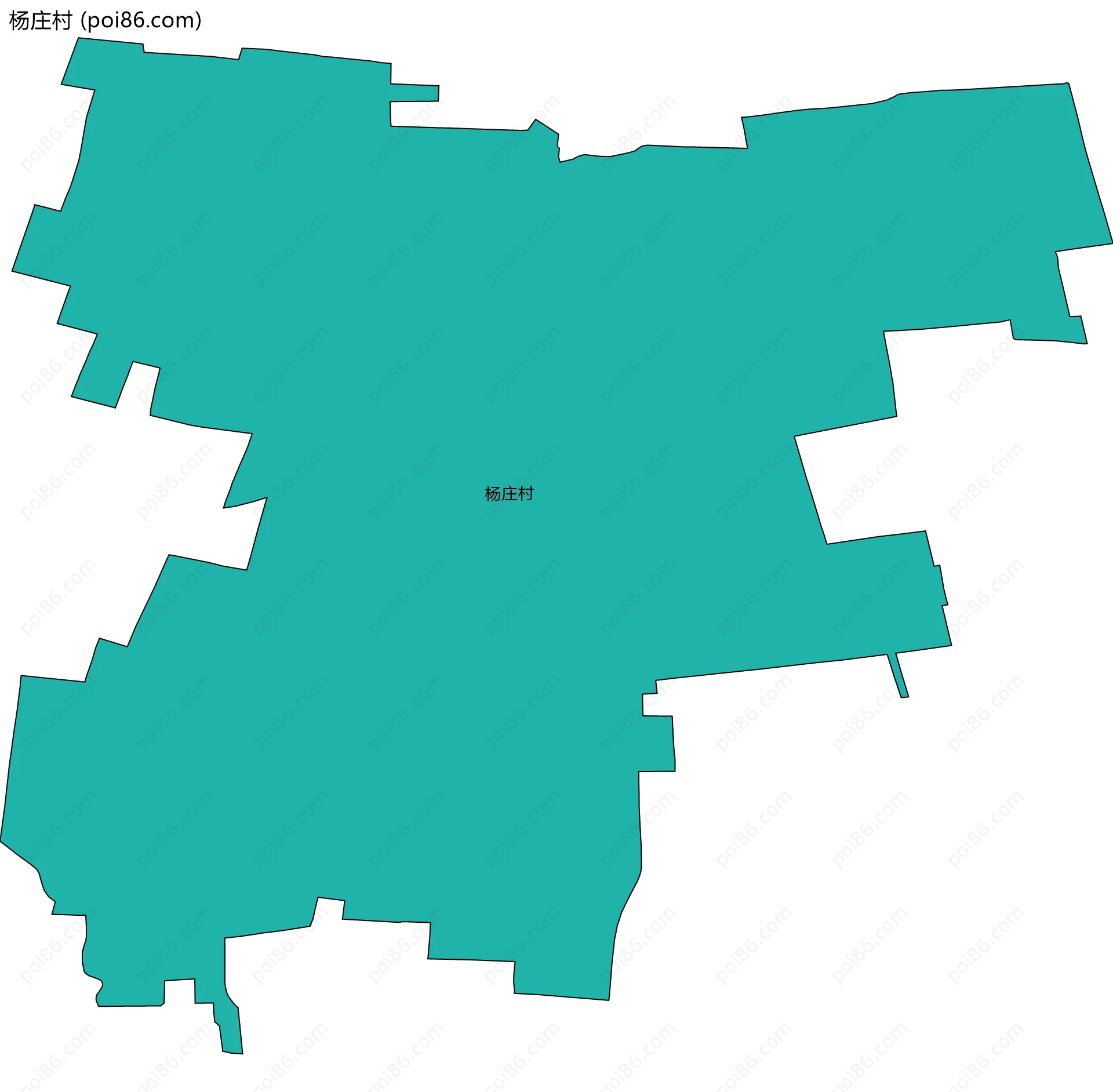 杨庄村边界地图