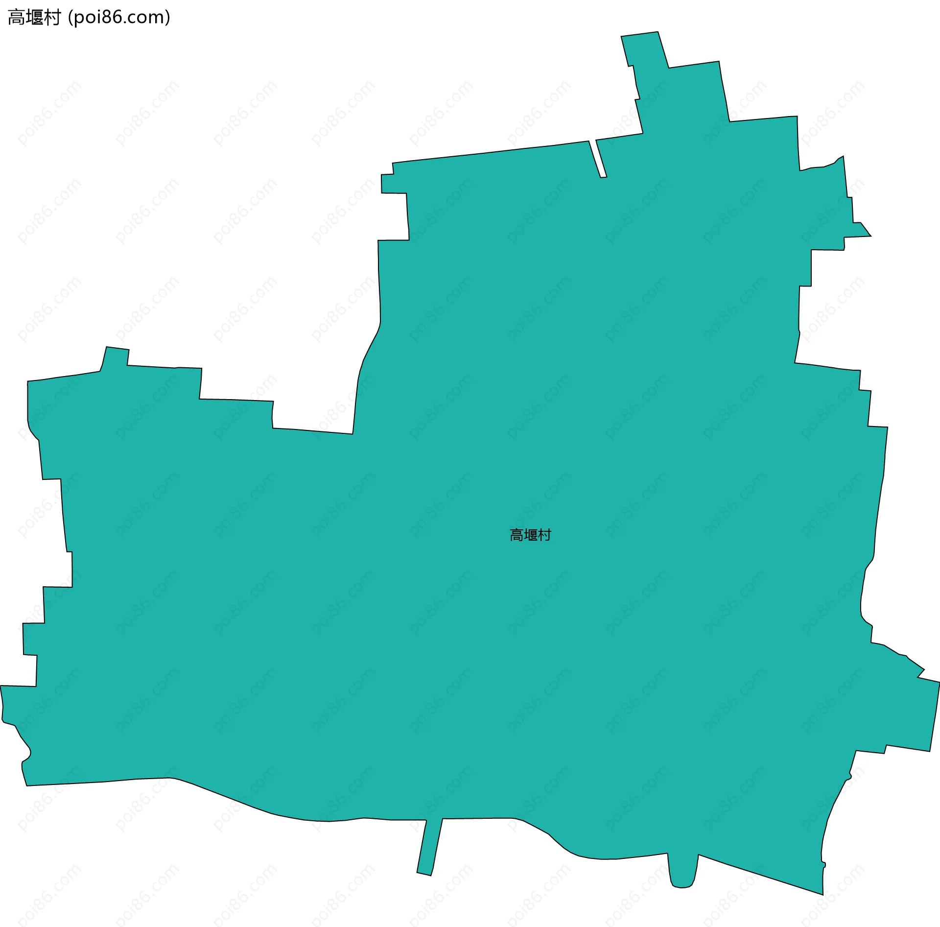 高堰村边界地图