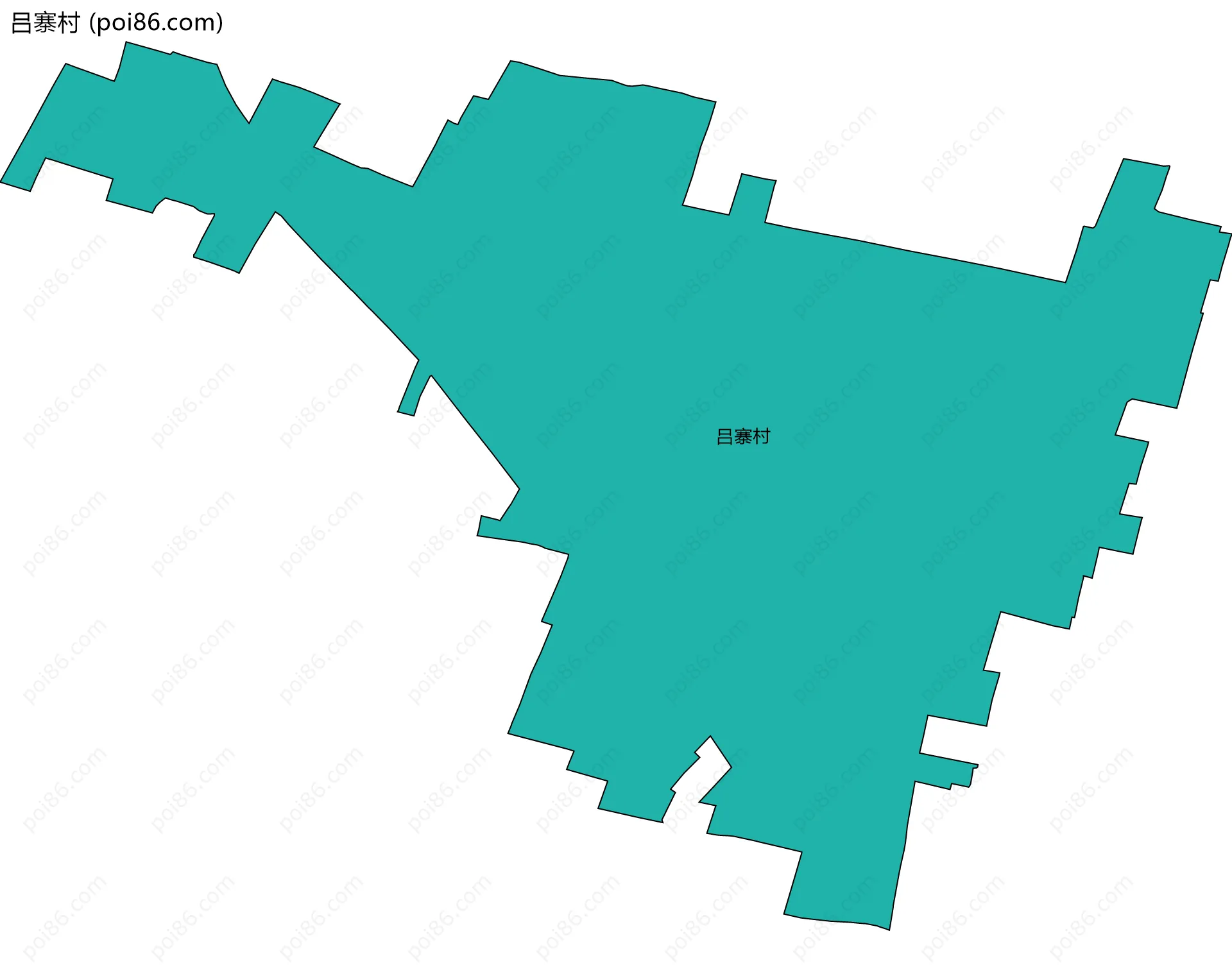 吕寨村边界地图