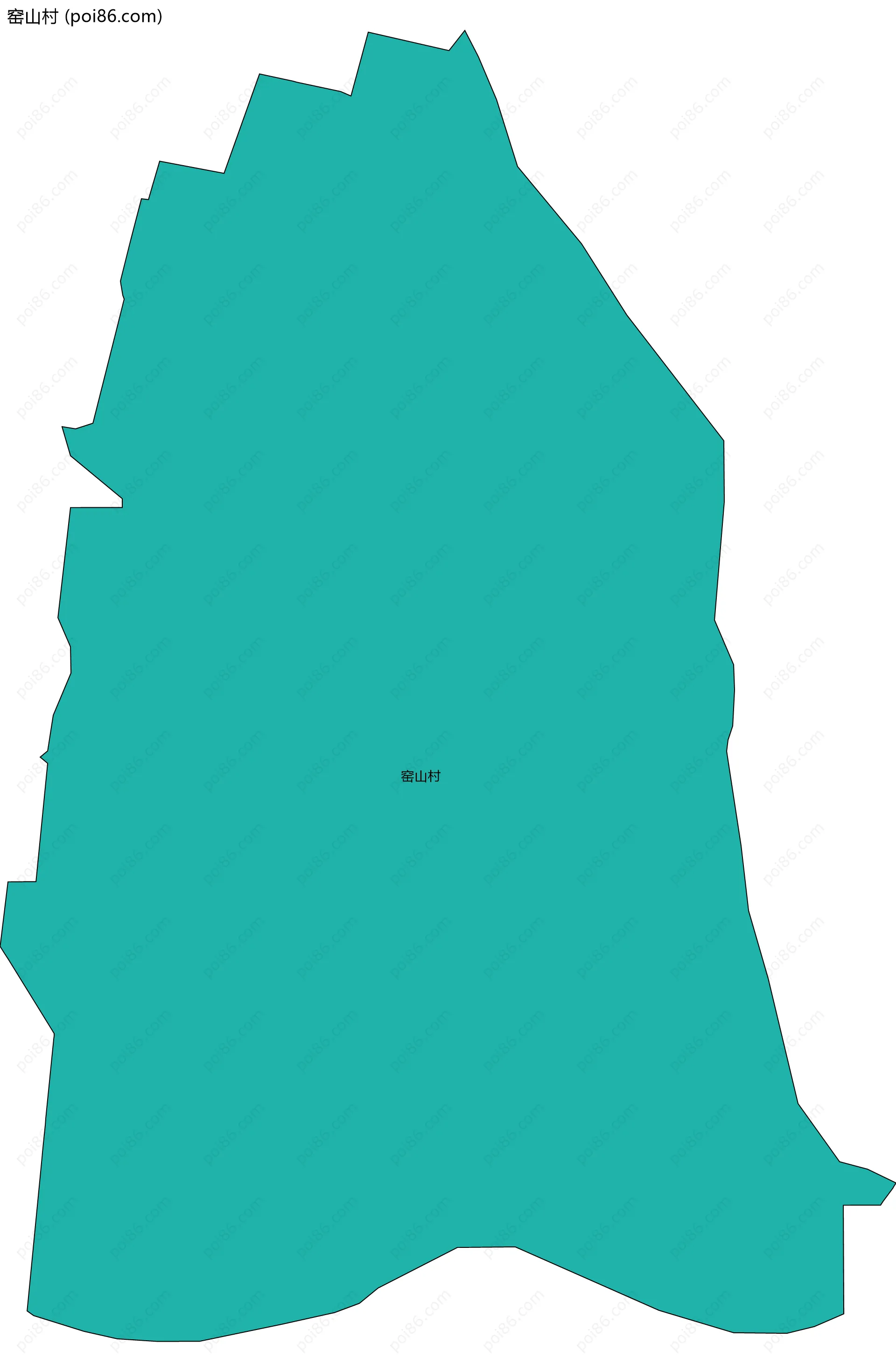 窑山村边界地图