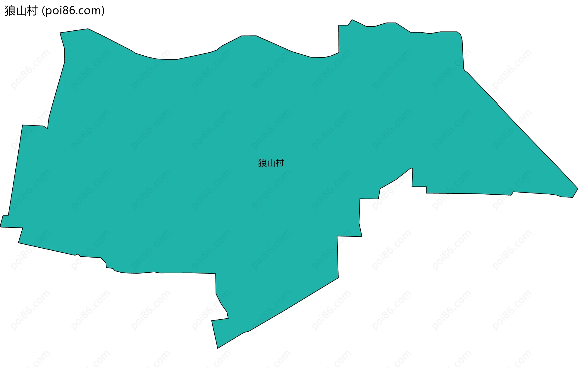 狼山村边界地图