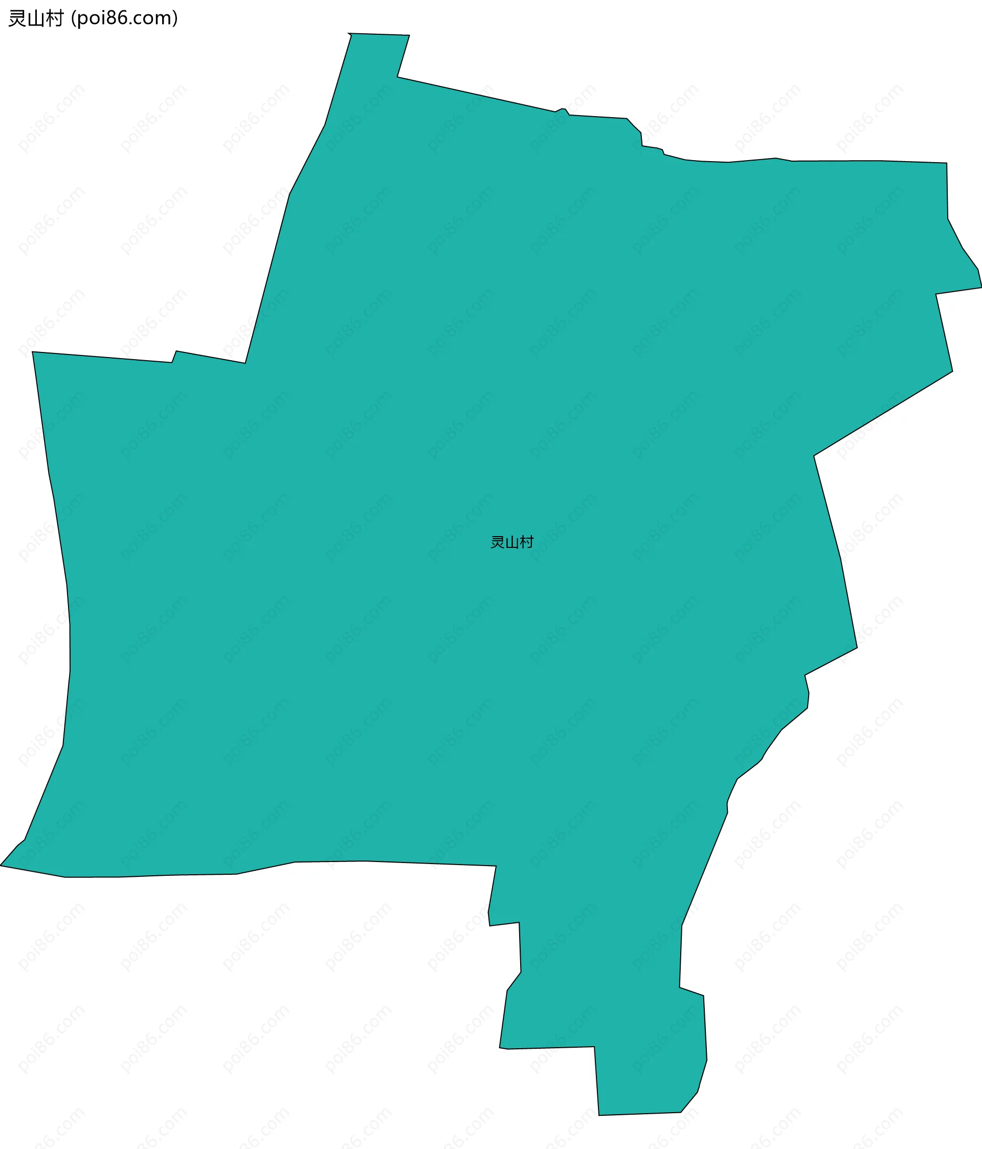 灵山村边界地图