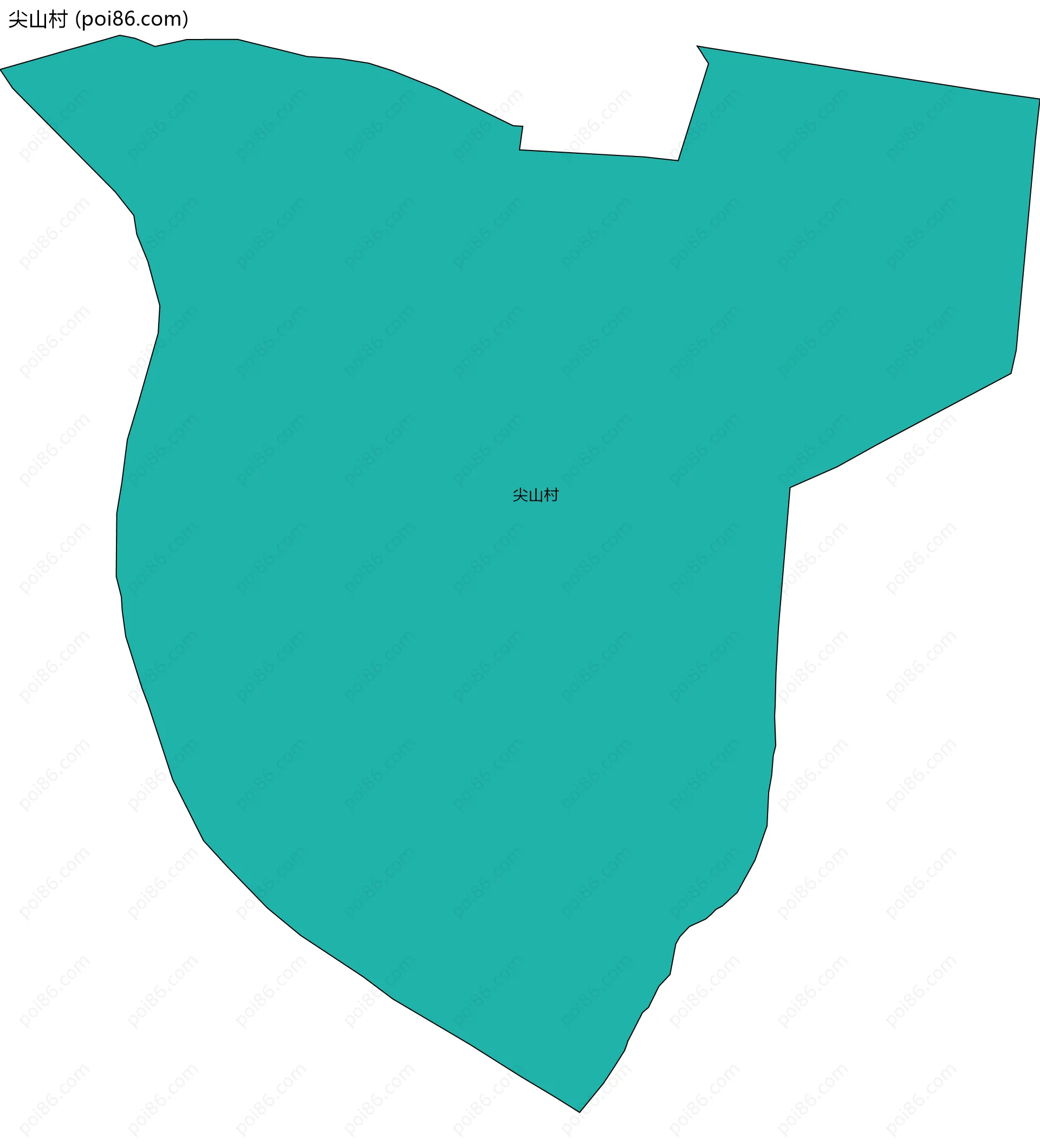 尖山村边界地图