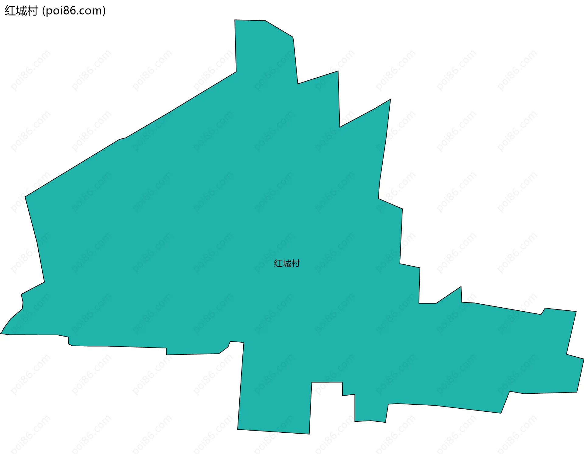 红城村边界地图