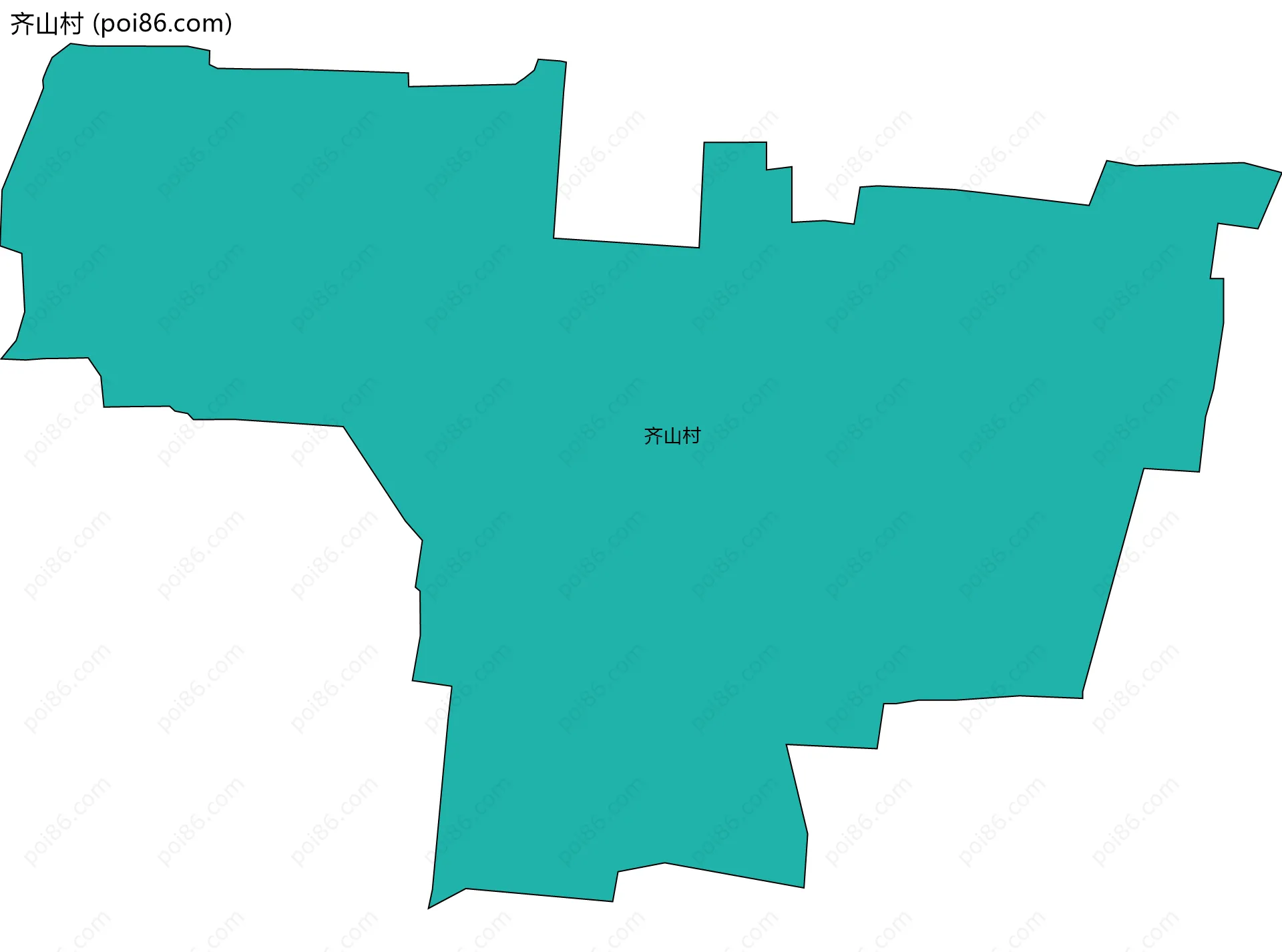 齐山村边界地图