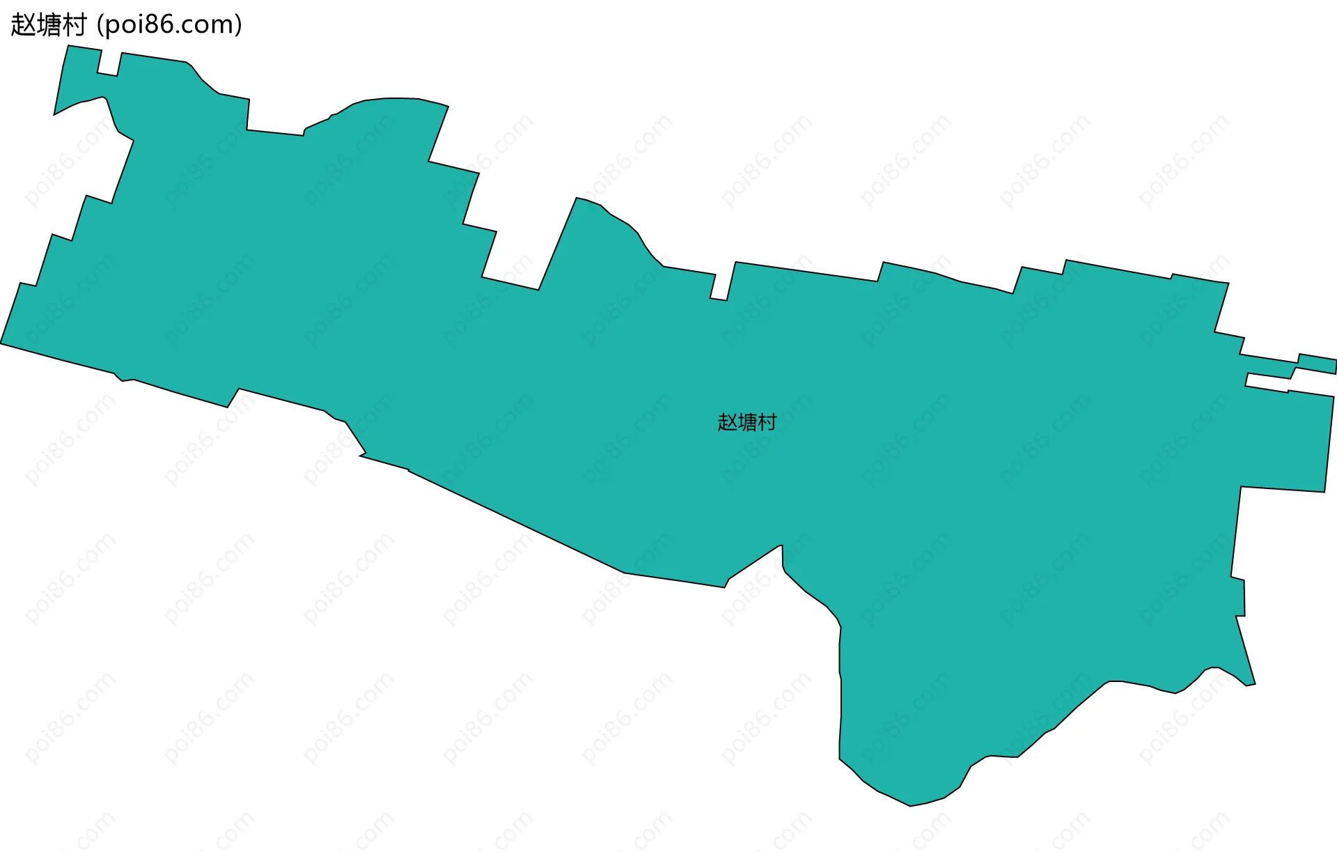 赵塘村边界地图