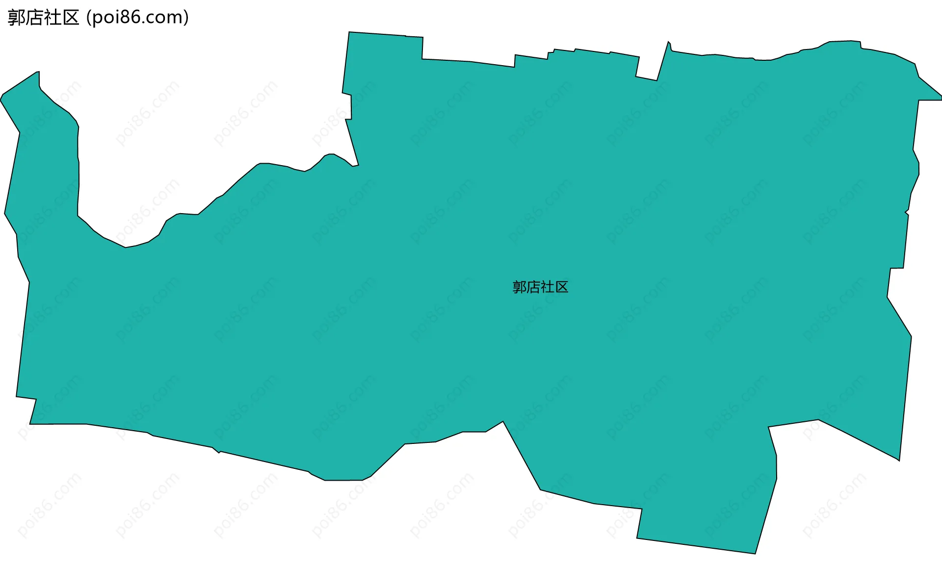 郭店社区边界地图