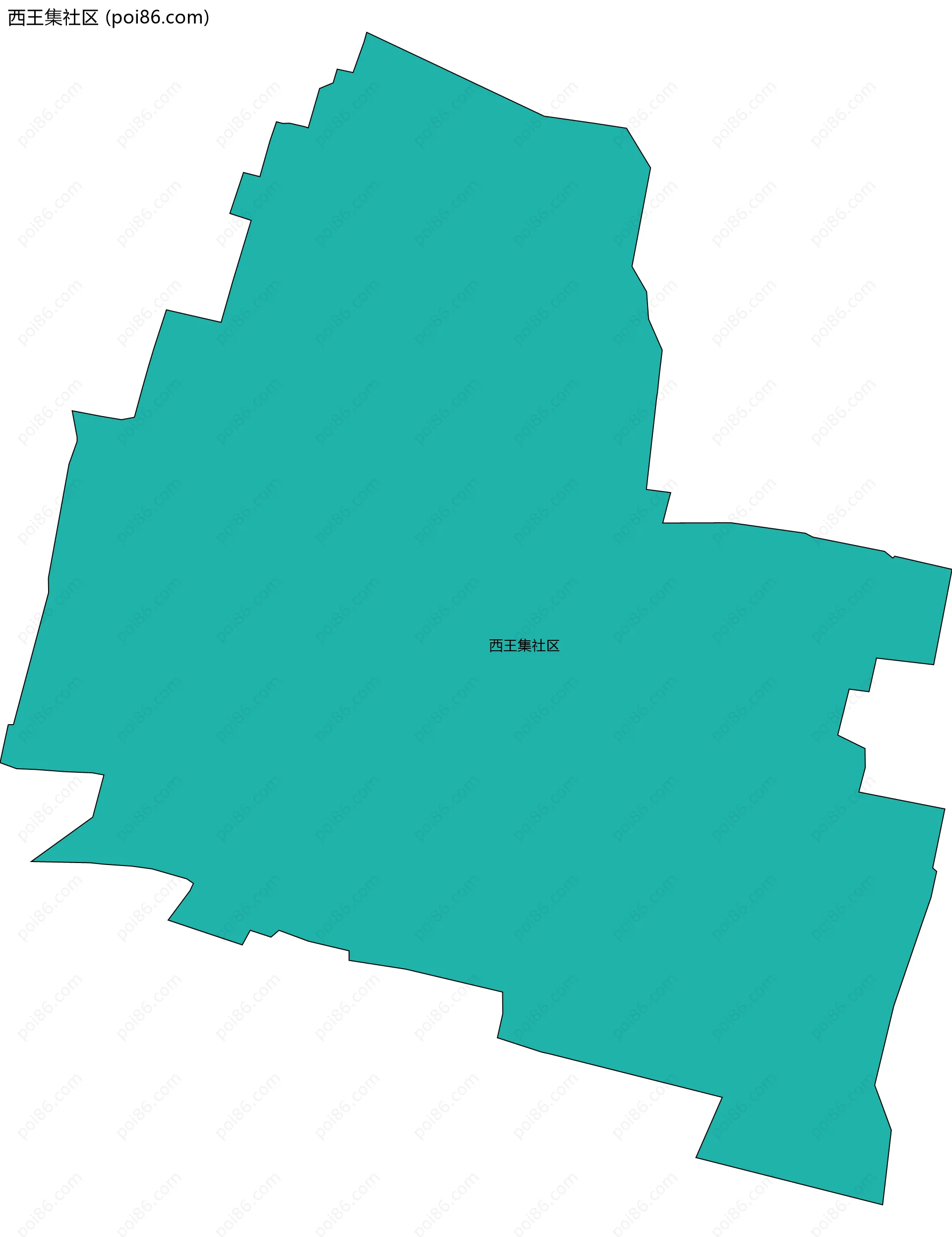 西王集社区边界地图