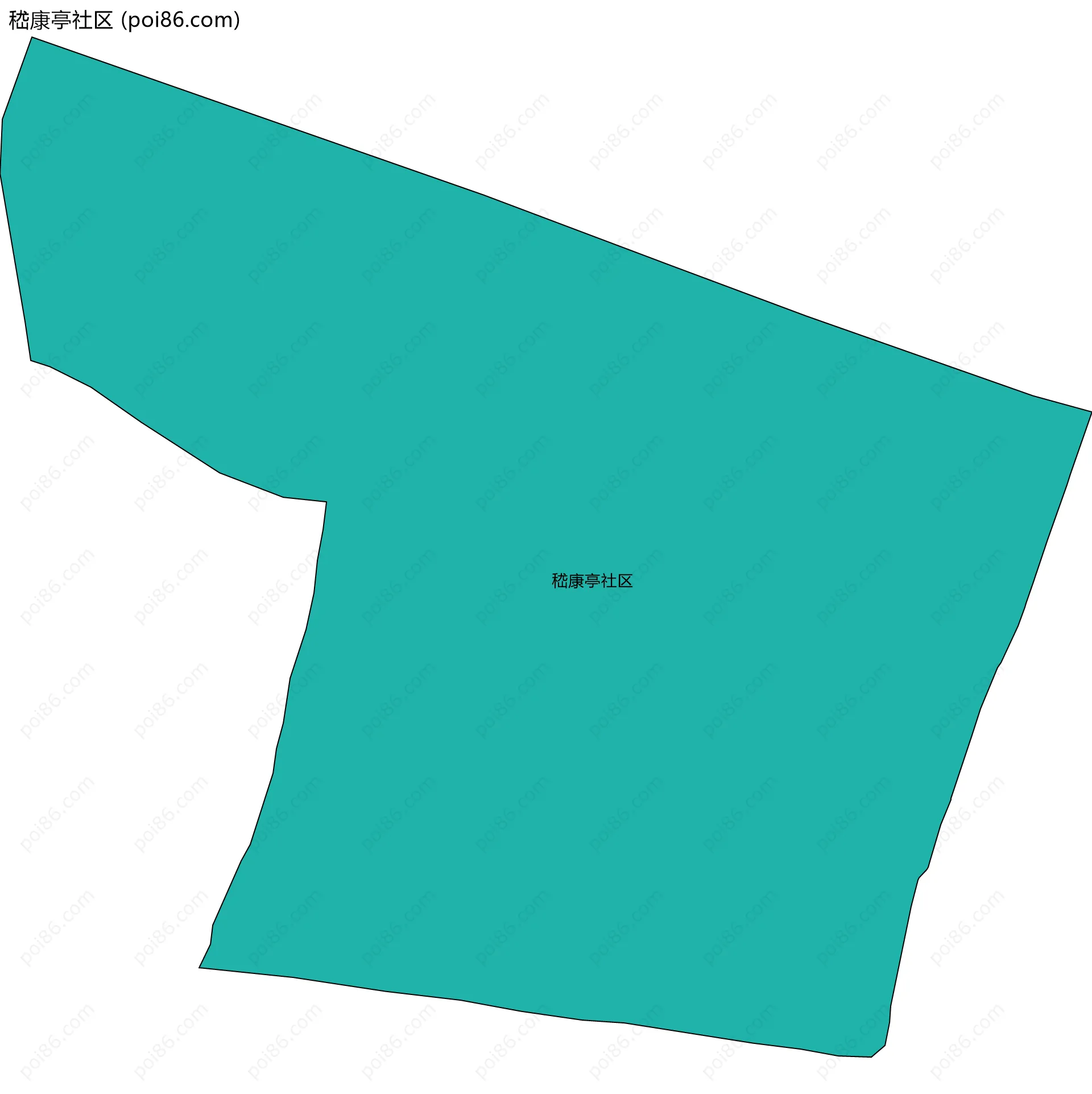 嵇康亭社区边界地图