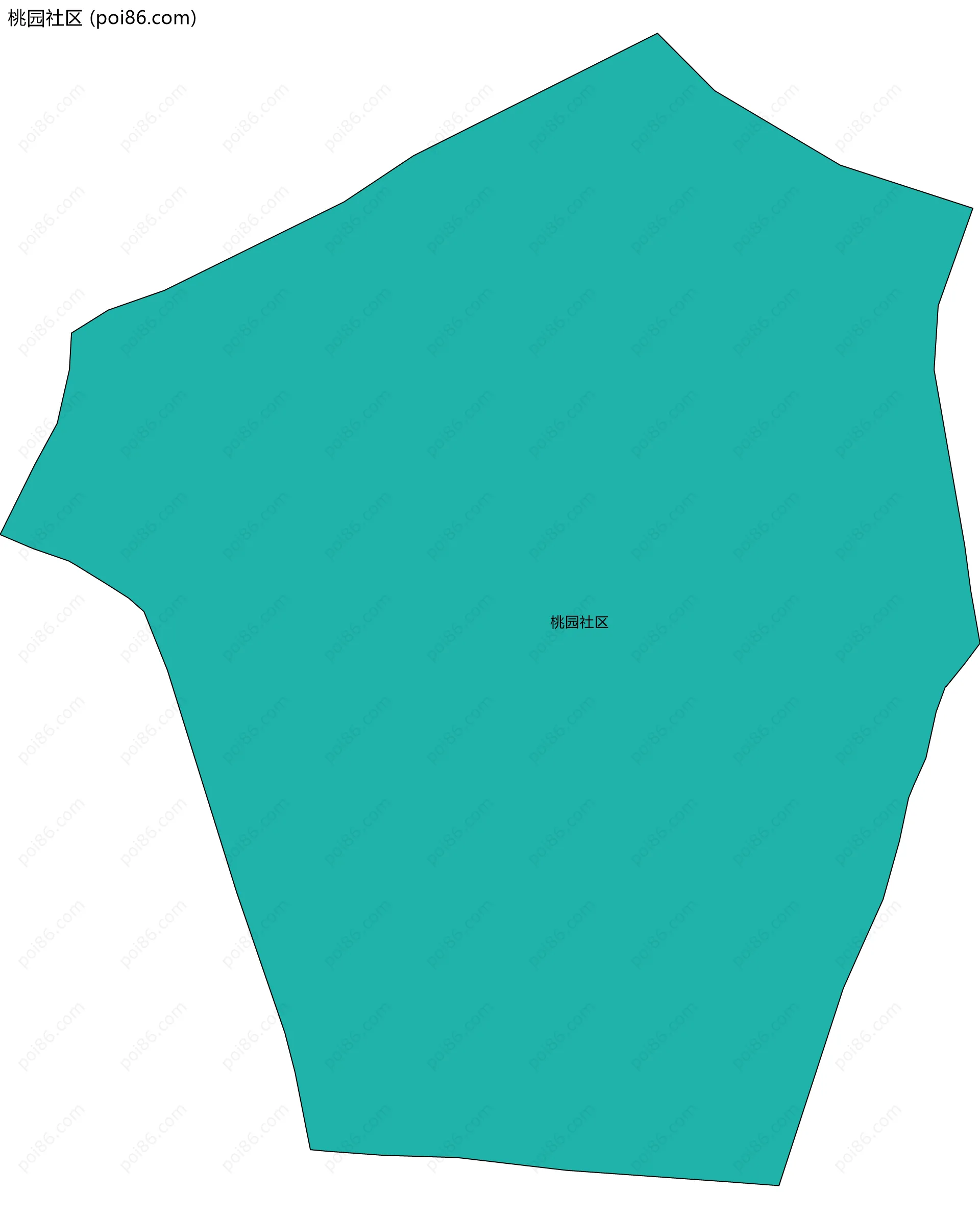 桃园社区边界地图