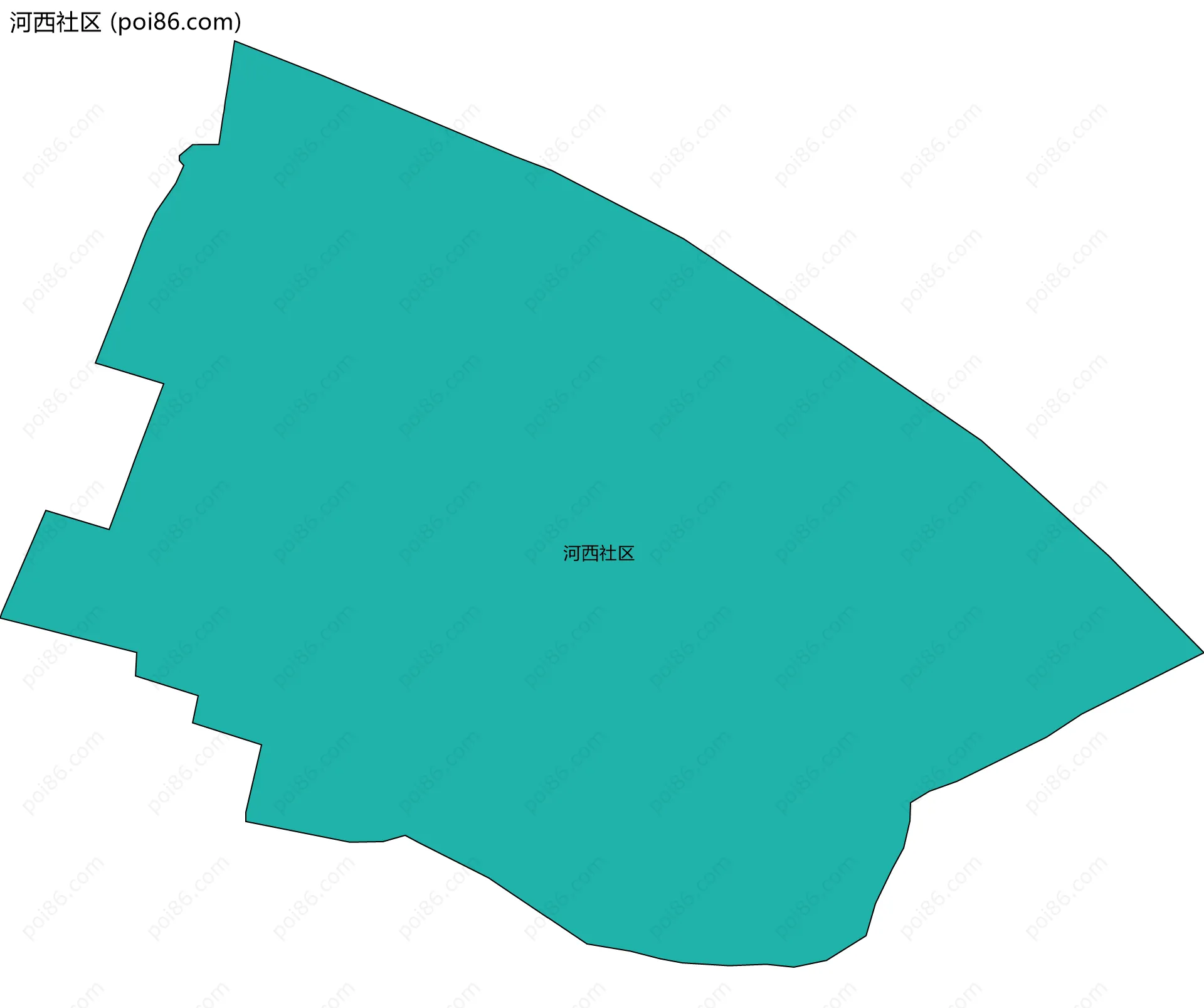 河西社区边界地图