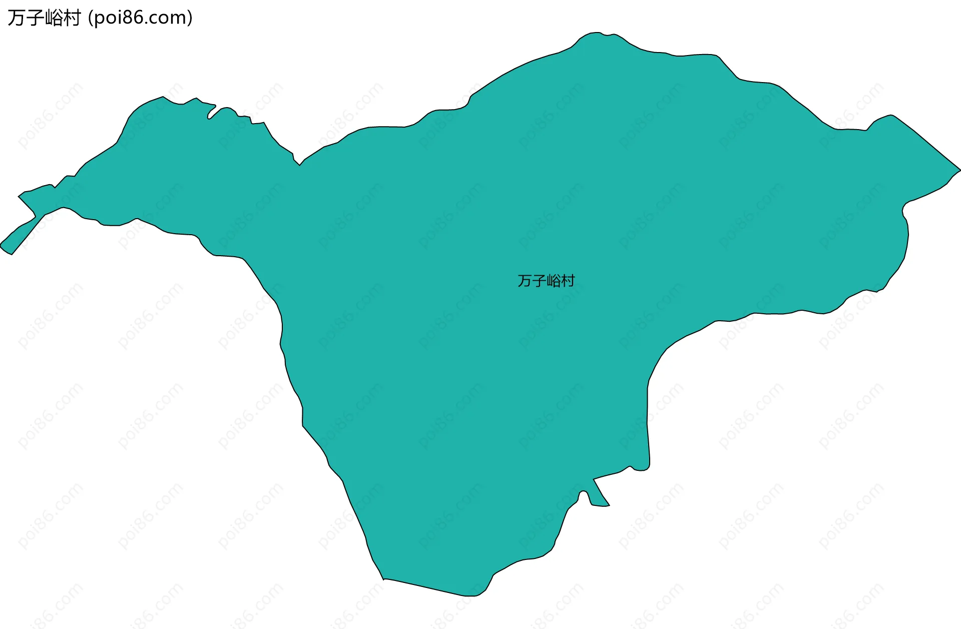 万子峪村边界地图